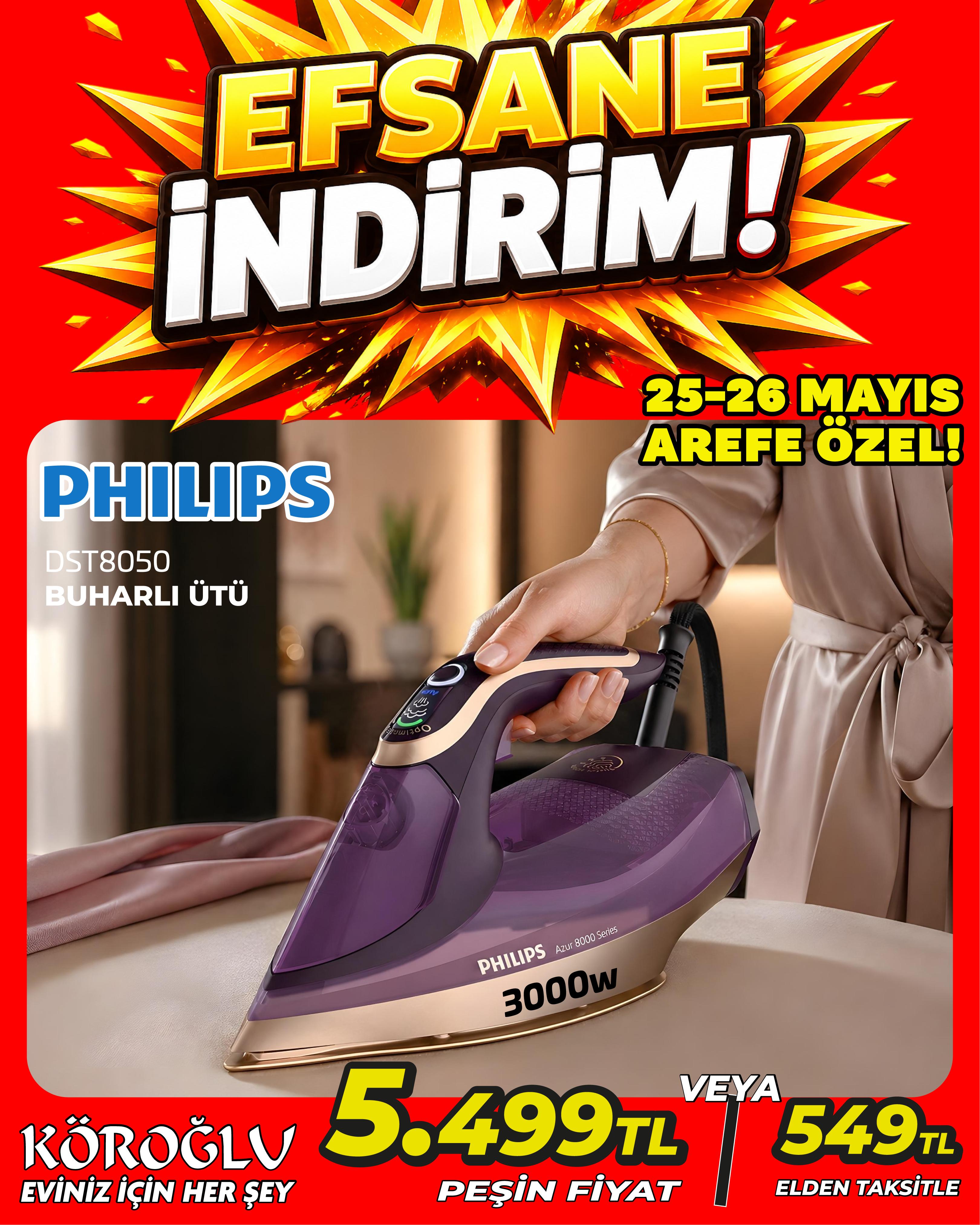 Philips DST8050 Buharlı Ütü