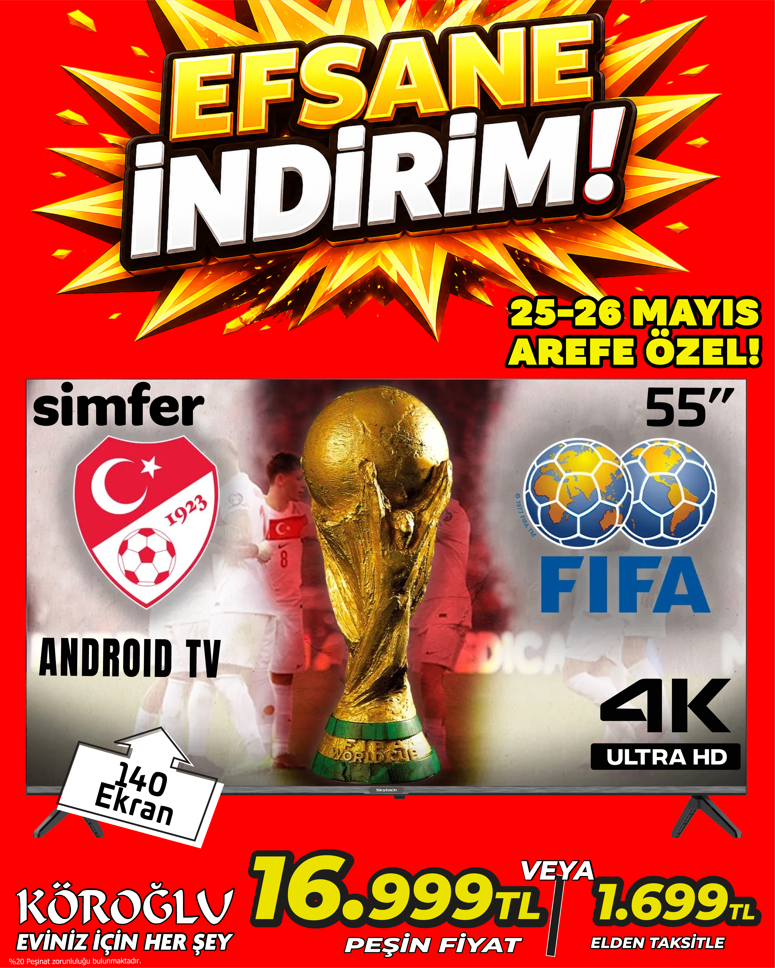 Simfer 55 İnç Android TV Main image