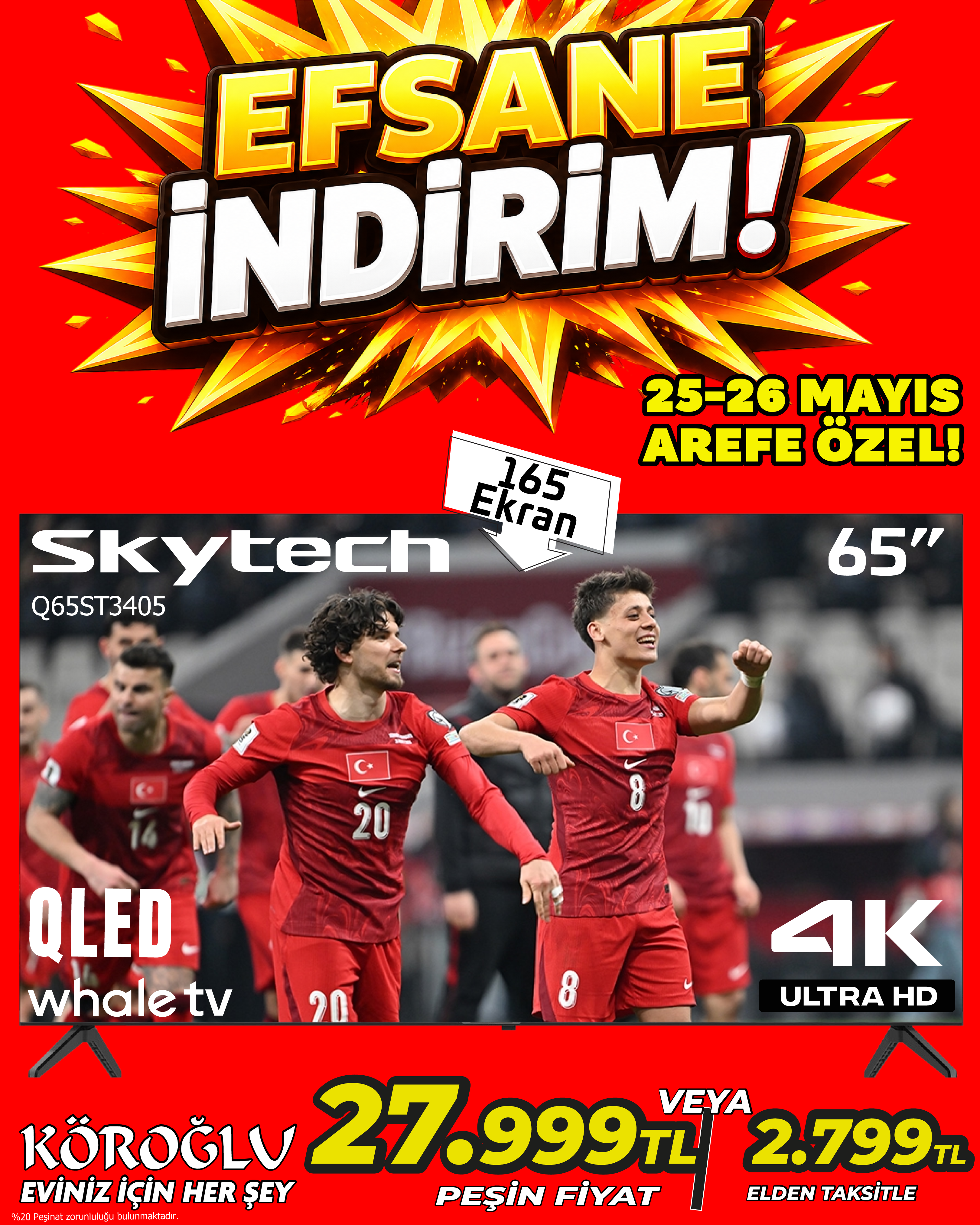 Skytech 65 İnç QLED TV Main image