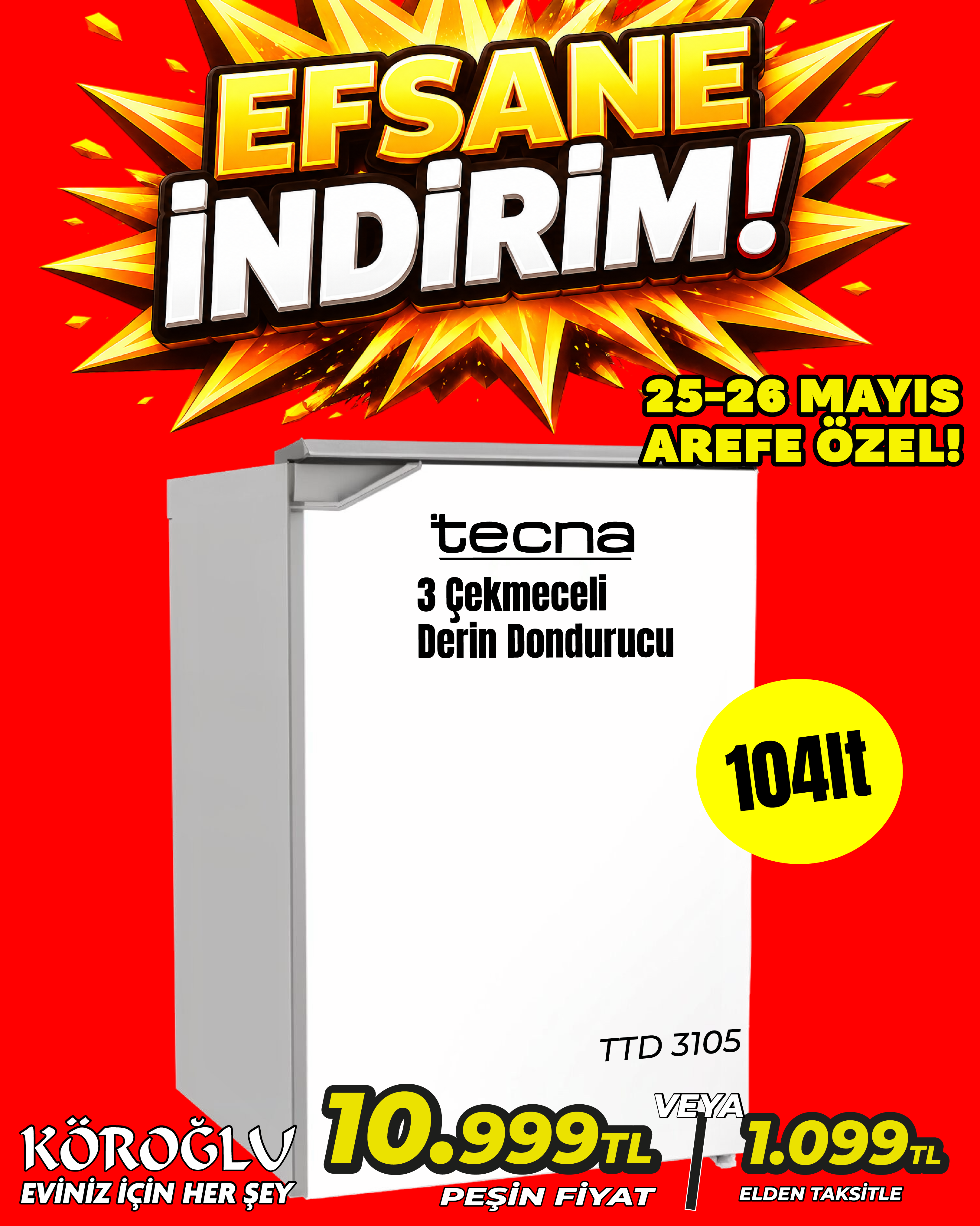 Tecna 3 Çekmeceli Derin Dondurucu Main image