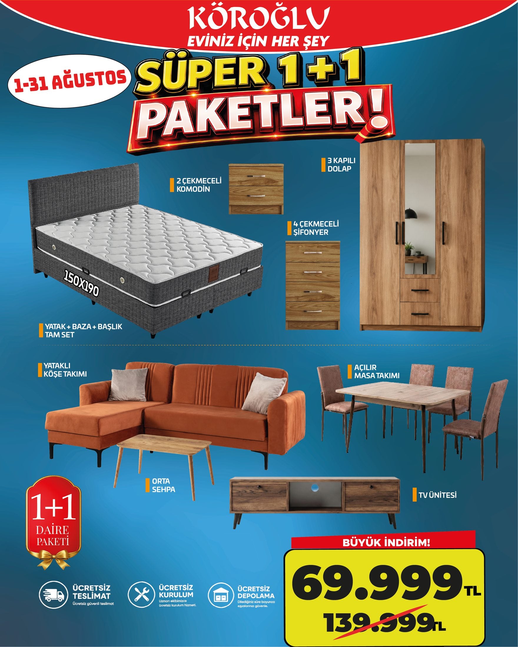 1+1 Daire Paketi 150x190 Main image