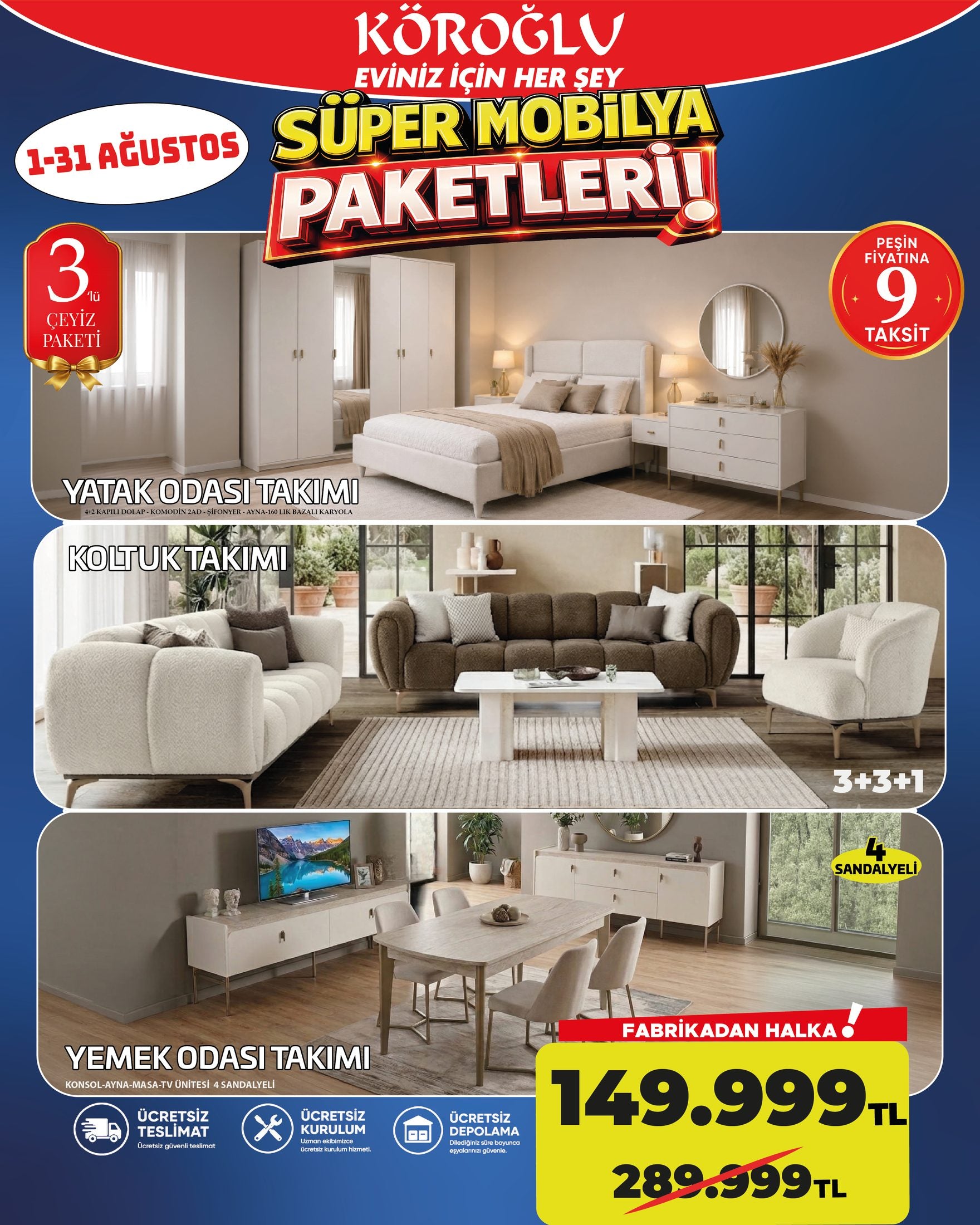 3'lü Çeyiz Paketi Vizon Main image