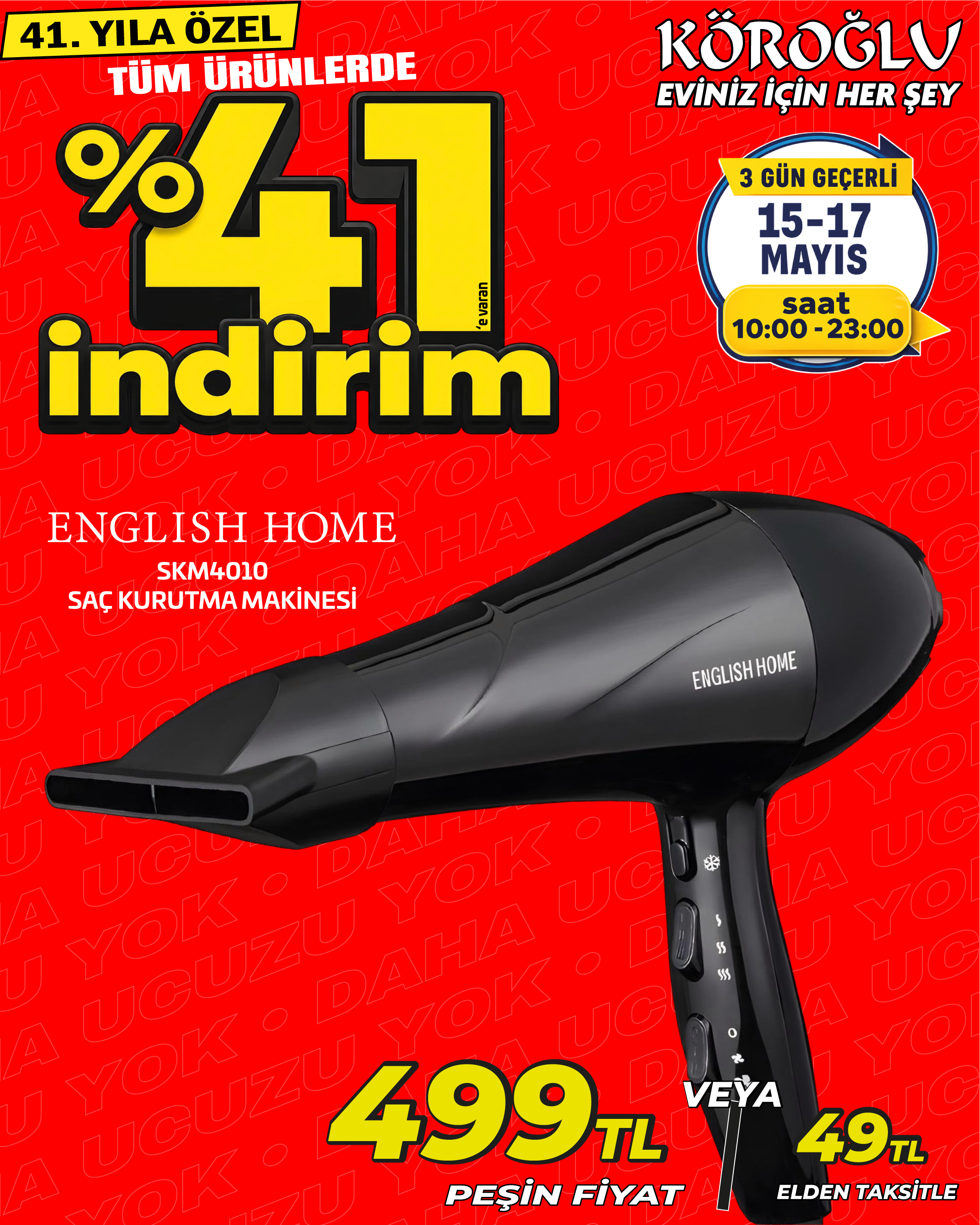 English Home SKM4010 Saç Kurutma Makinesi Main image