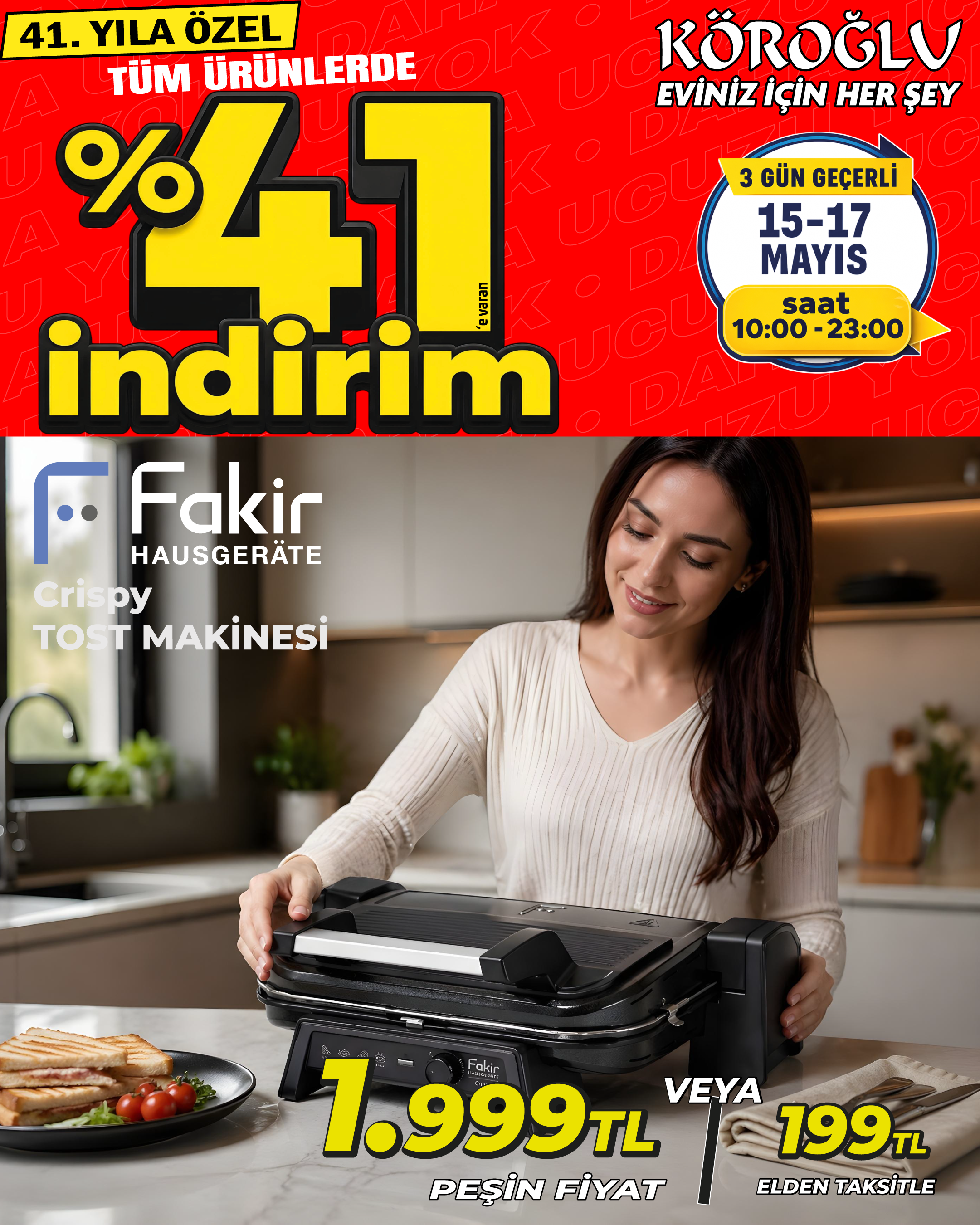 Fakir Crispy Tost Makinesi Main image