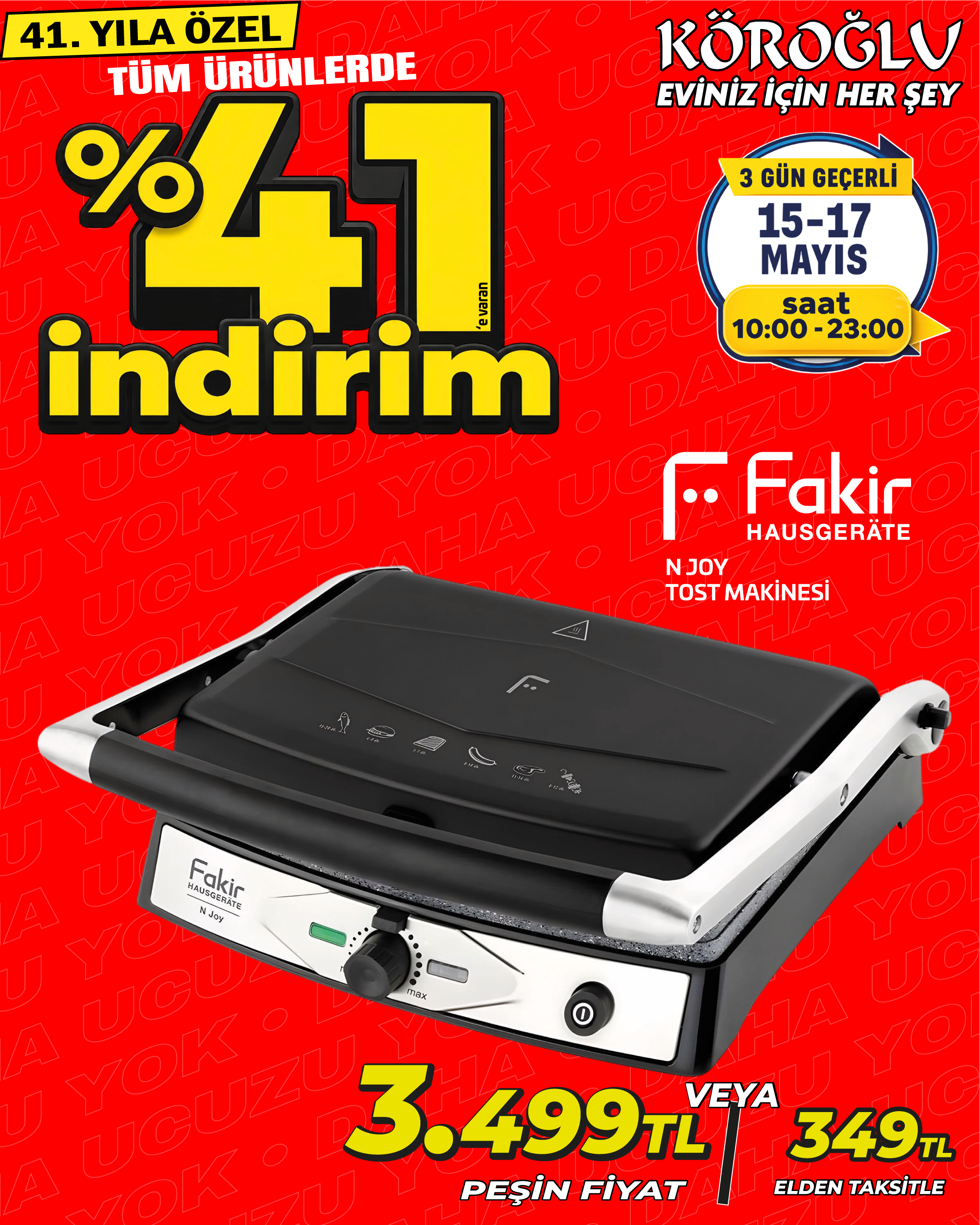 Fakir N Joy Tost Makinesi Main image