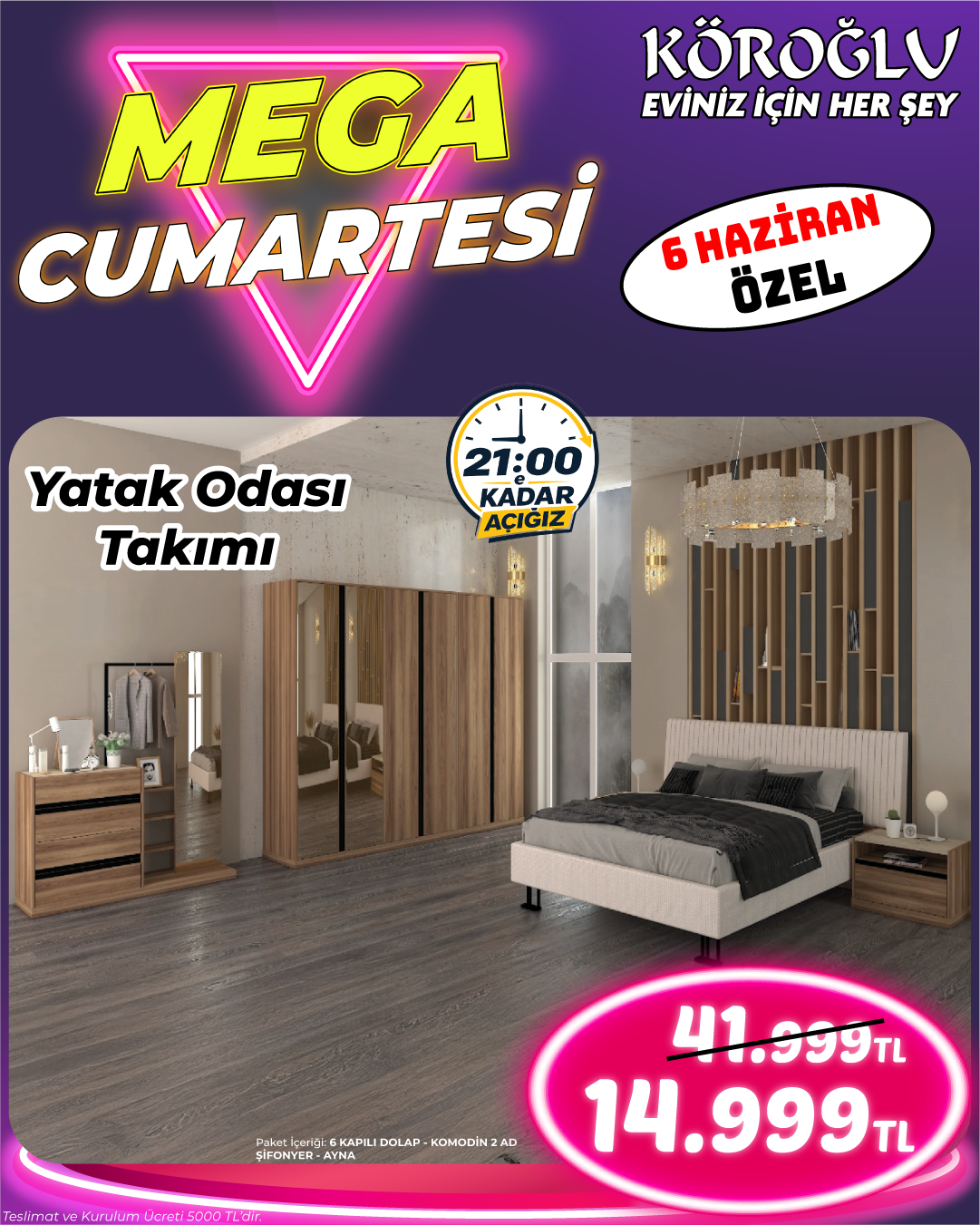 6 Kapılı Yatak Odası Takımı