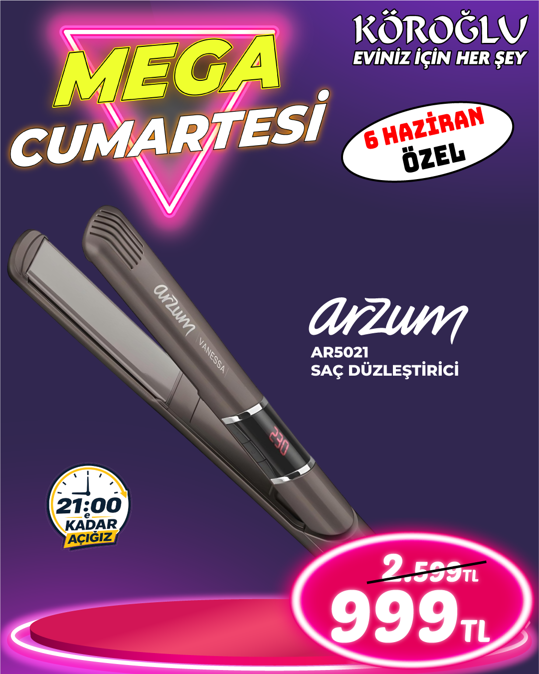 Arzum AR5021 Saç Düzleştirici Main image