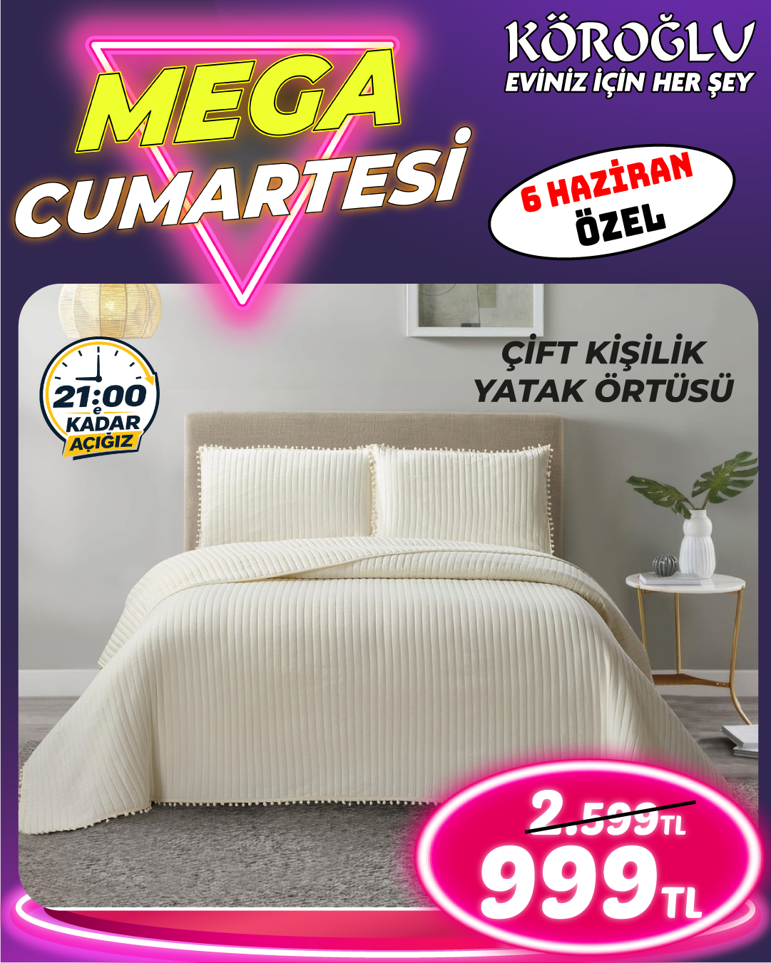 Çift Kişilik Yatak Örtüsü Main image