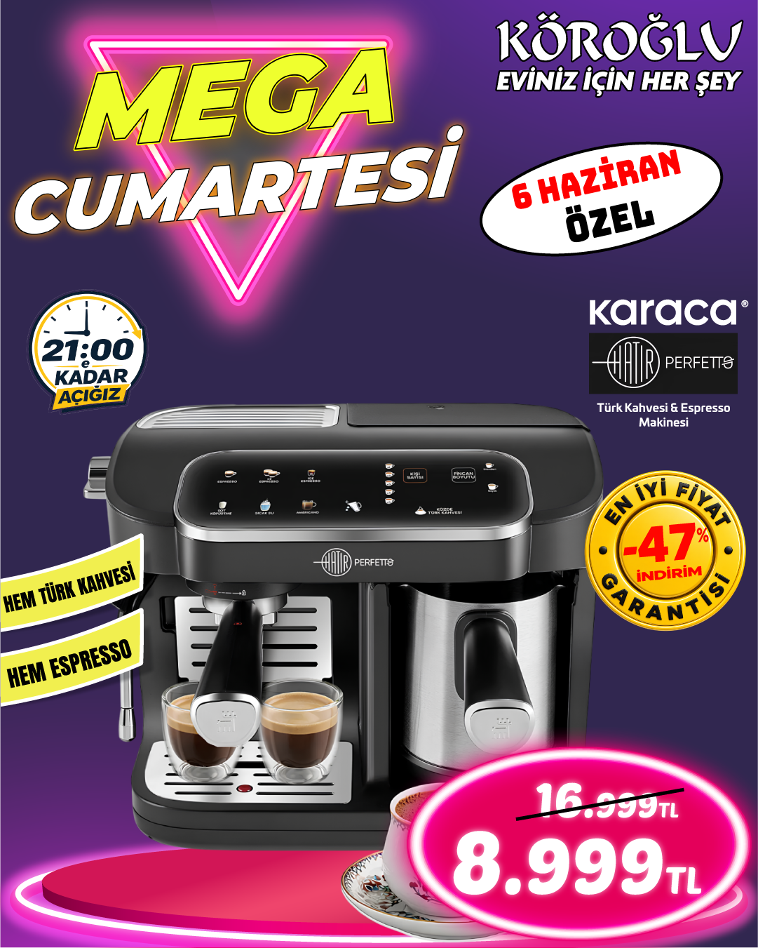 Karaca Hatir Perfetto Türk Kahvesi Espresso Makinesi Main image
