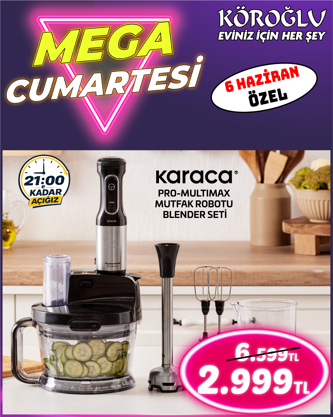 Karaca Pro MultiMax Mutfak Robotu Blender Seti Main image