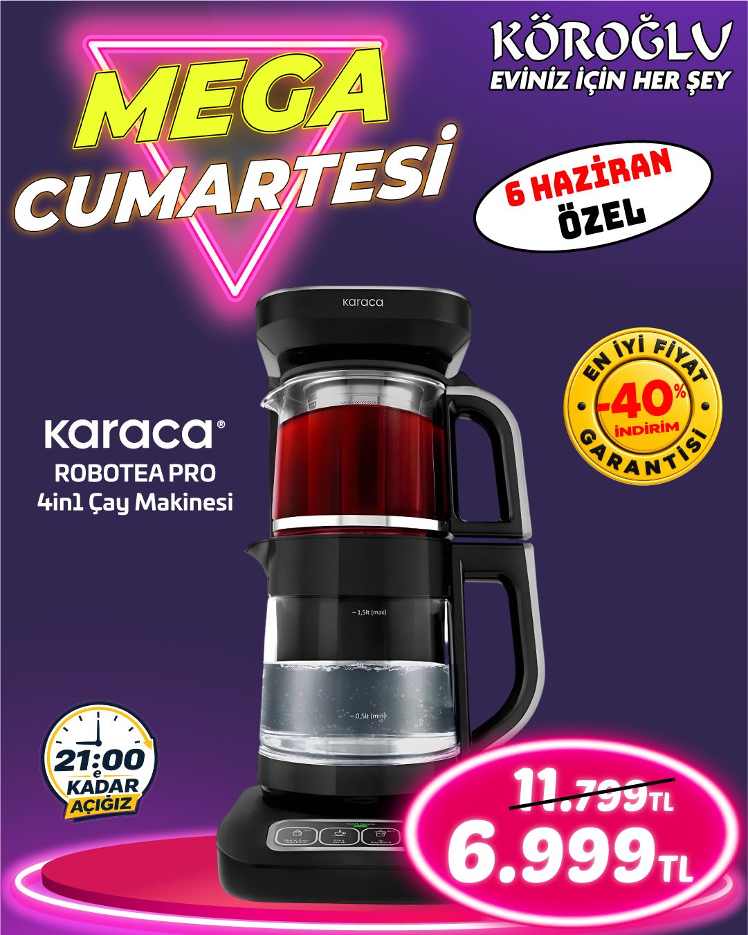 Karaca Robotea Pro 4in1 Cay Makinesi