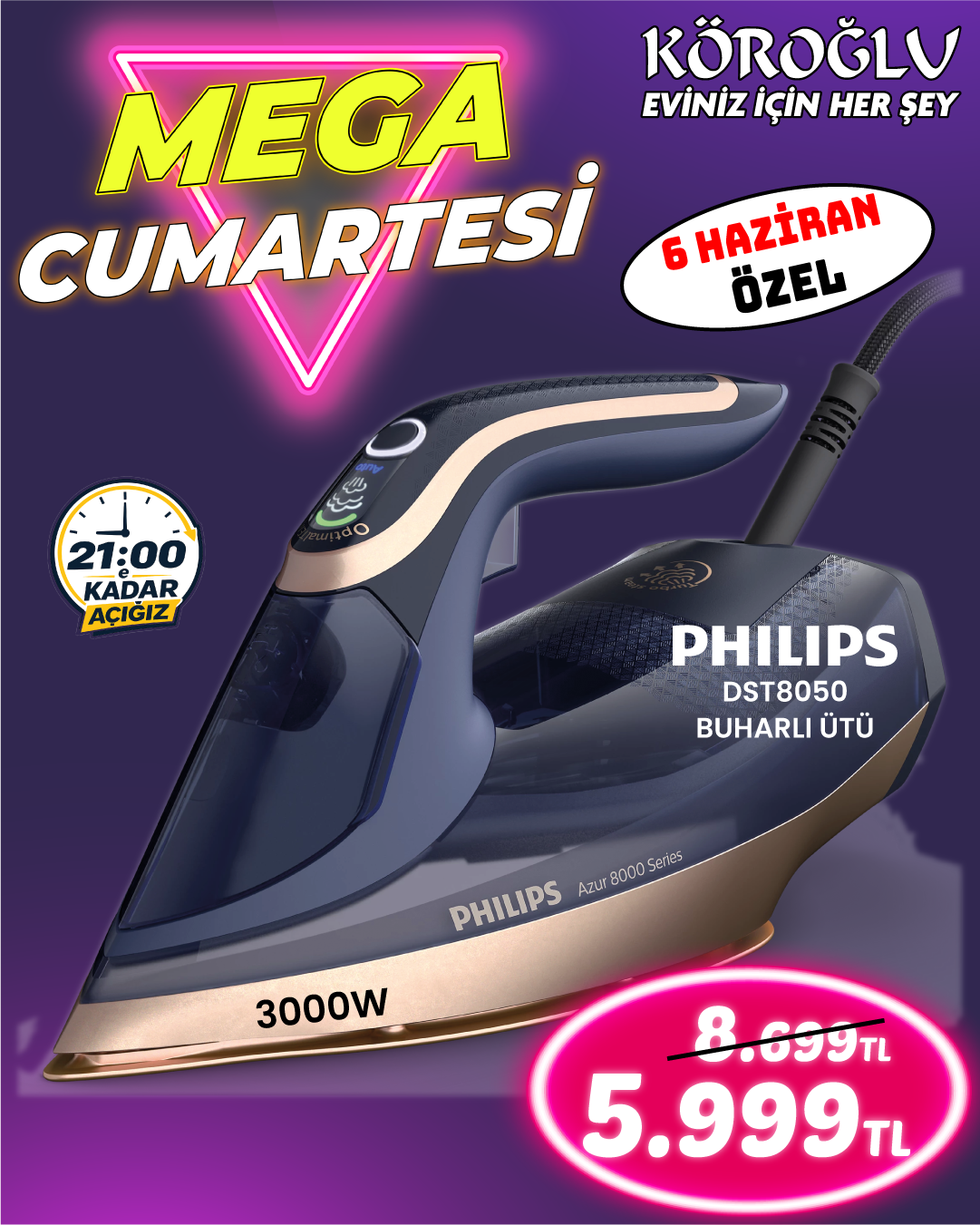 Philips Dst8050 Buharli Ütü