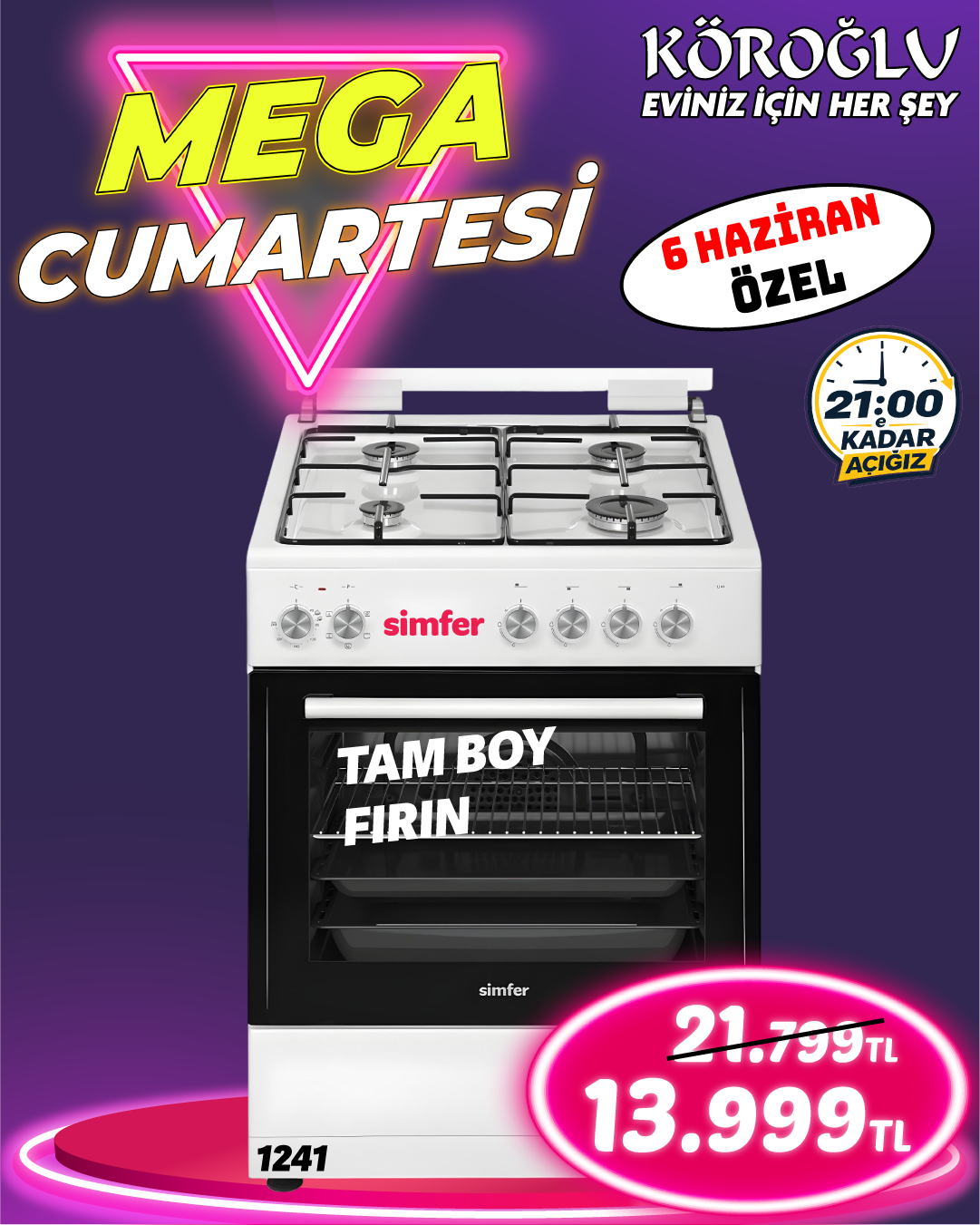 Simfer 1241 Tam Boy Fırın Main image