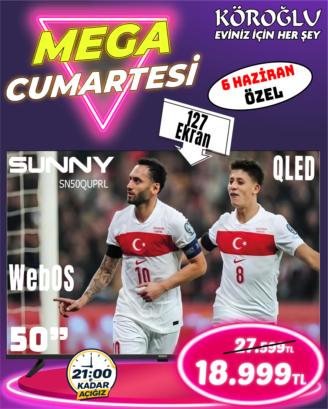 Sunny SN50QUPRL 50 İnç QLED webOS Tv Main image