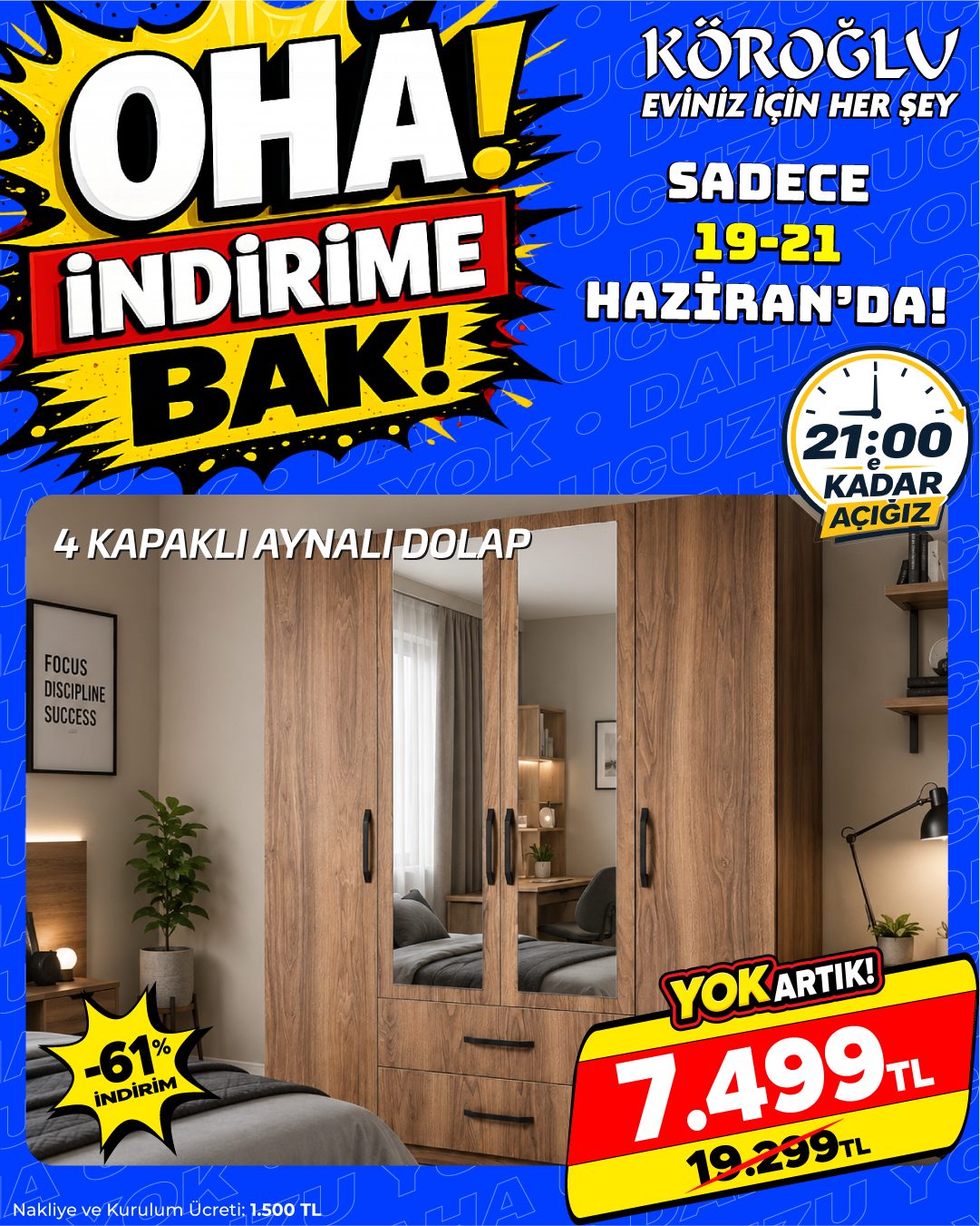 4 Kapaklı Aynalı Dolap Main image