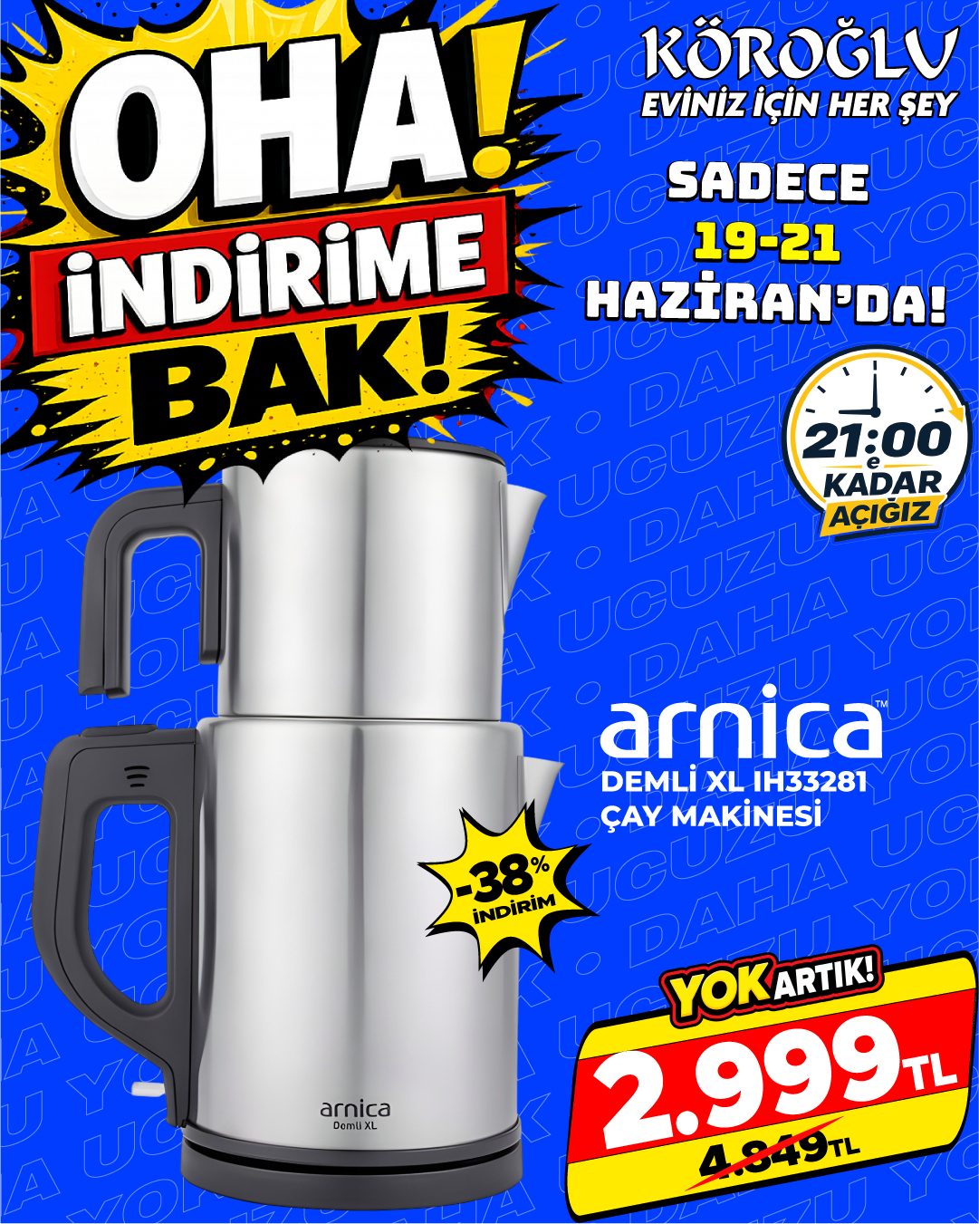 Arnica Demli XL IH33281 Çay Makinesi