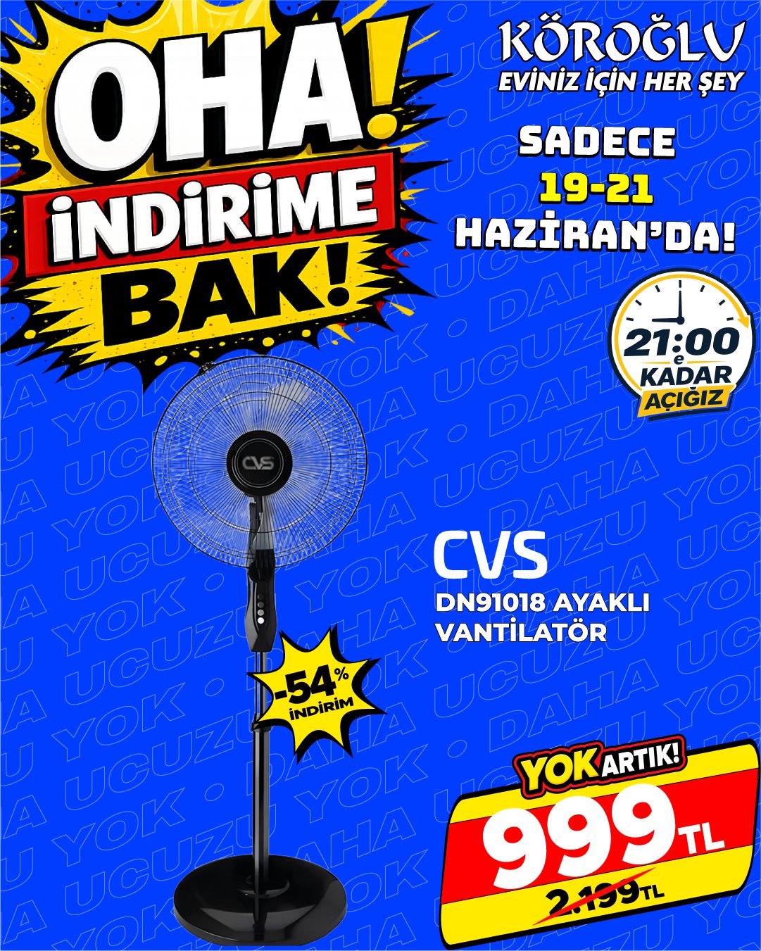 CVS DN91018 Ayaklı Vantilatör Main image