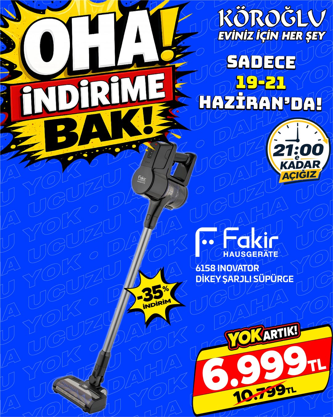 Fakir 6158 İnovator Dikey Şarjlı Süpürge