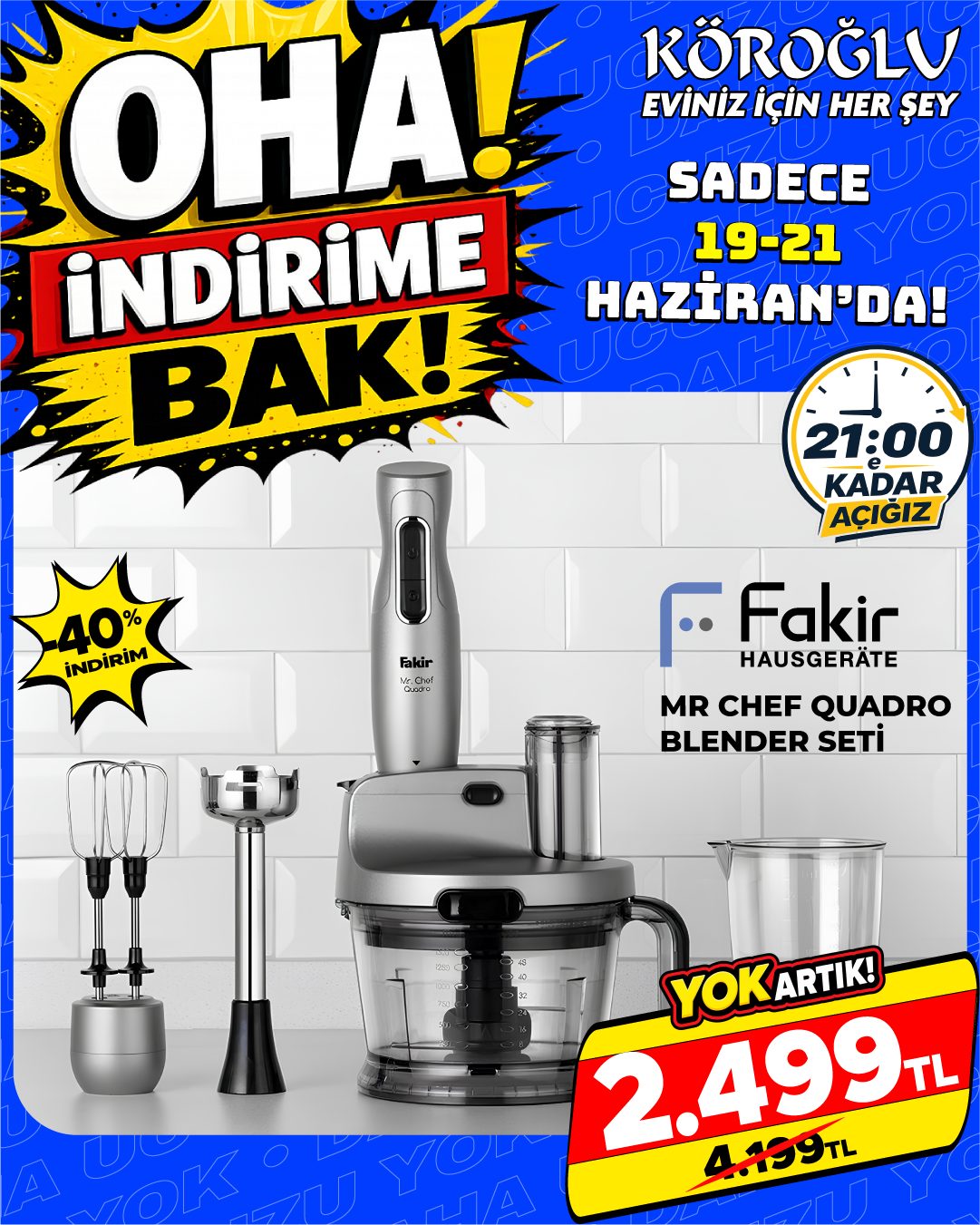 Fakir Mr Chef Quadro Blender Seti Main image