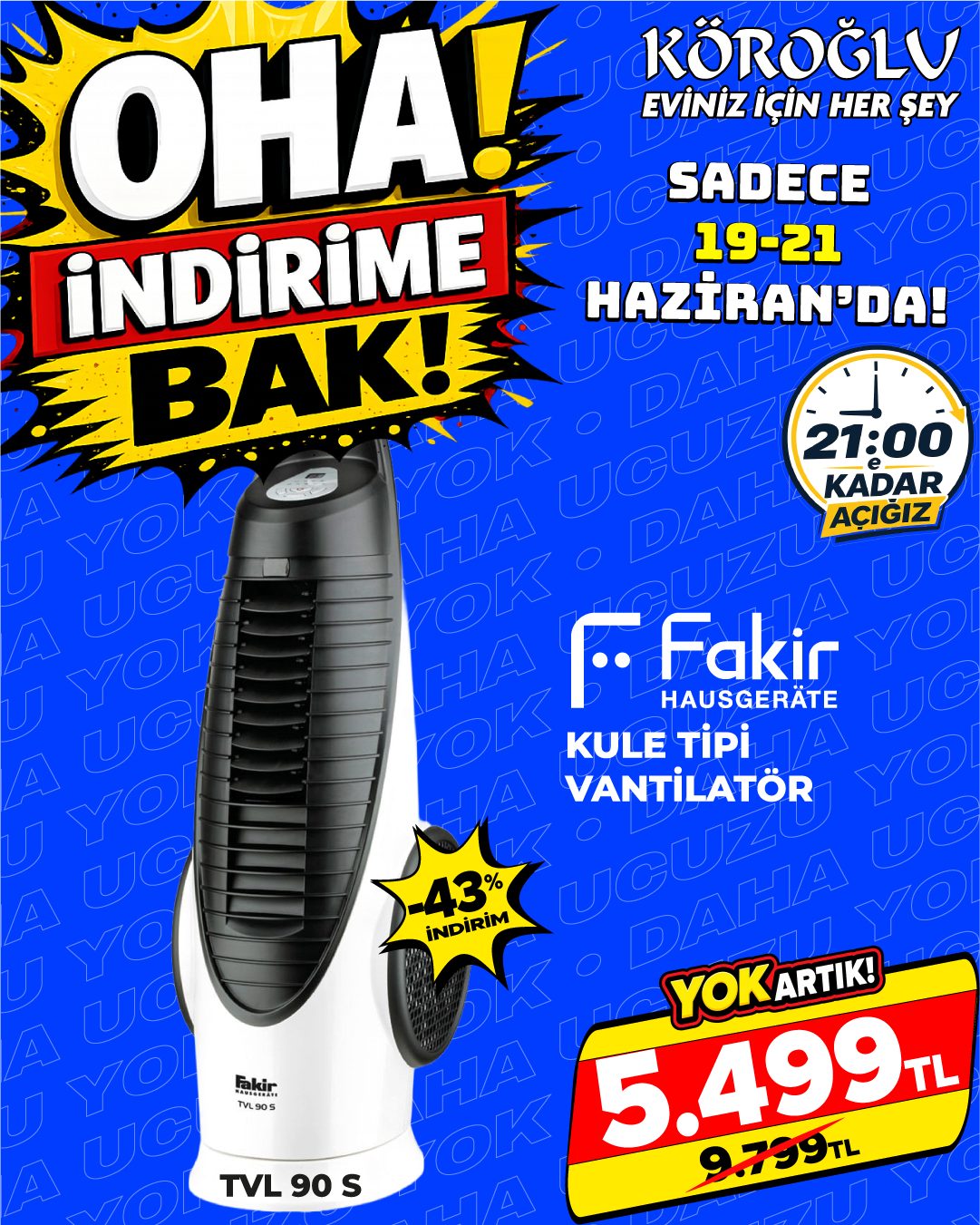 Fakir TVL 90 S Kule Tipi Vantilatör Main image
