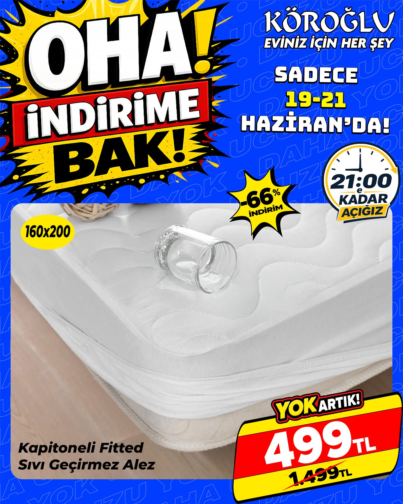 Kapitoneli Fitted Sıvı Geçirmez Alez Main image