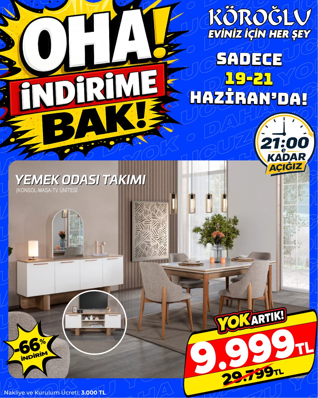 Yemek Odası Takımı Konsol Masa TV Ünitesi Main image