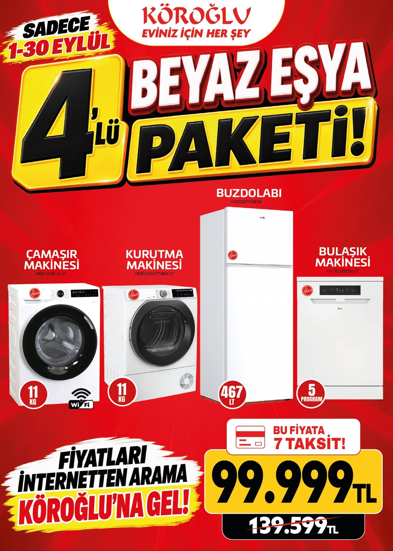 Beyaz Eşya Paketi 4'lü Model 1