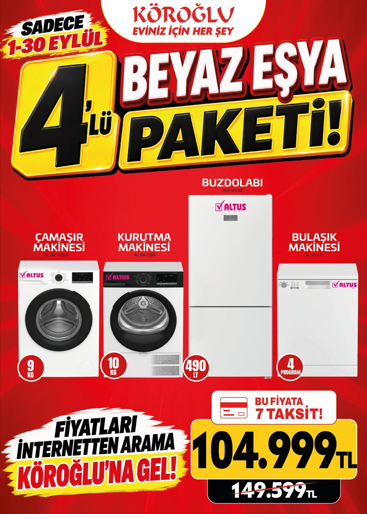 Beyaz Eşya Paketi 4'lü Model 2