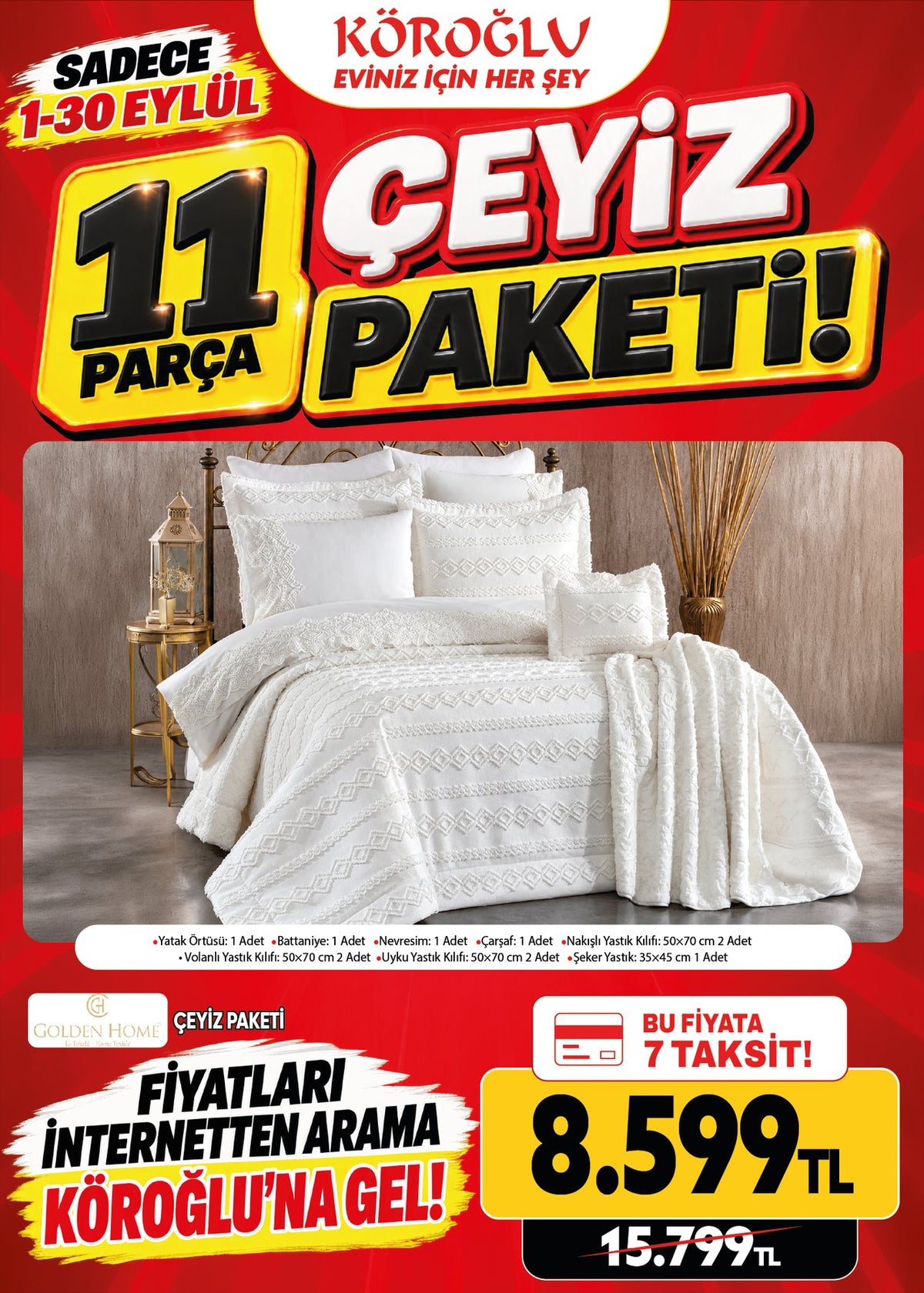 Çeyiz Paketi 11 Parça