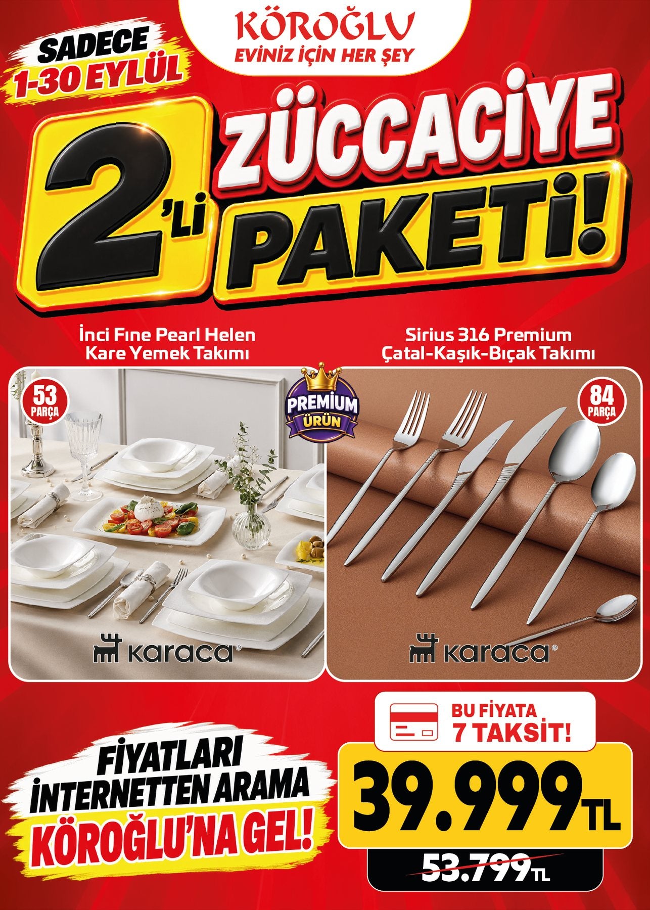 Karaca İnci Fine Pearl Yemek ve Sırma 316 Çatal Kaşık Paketi