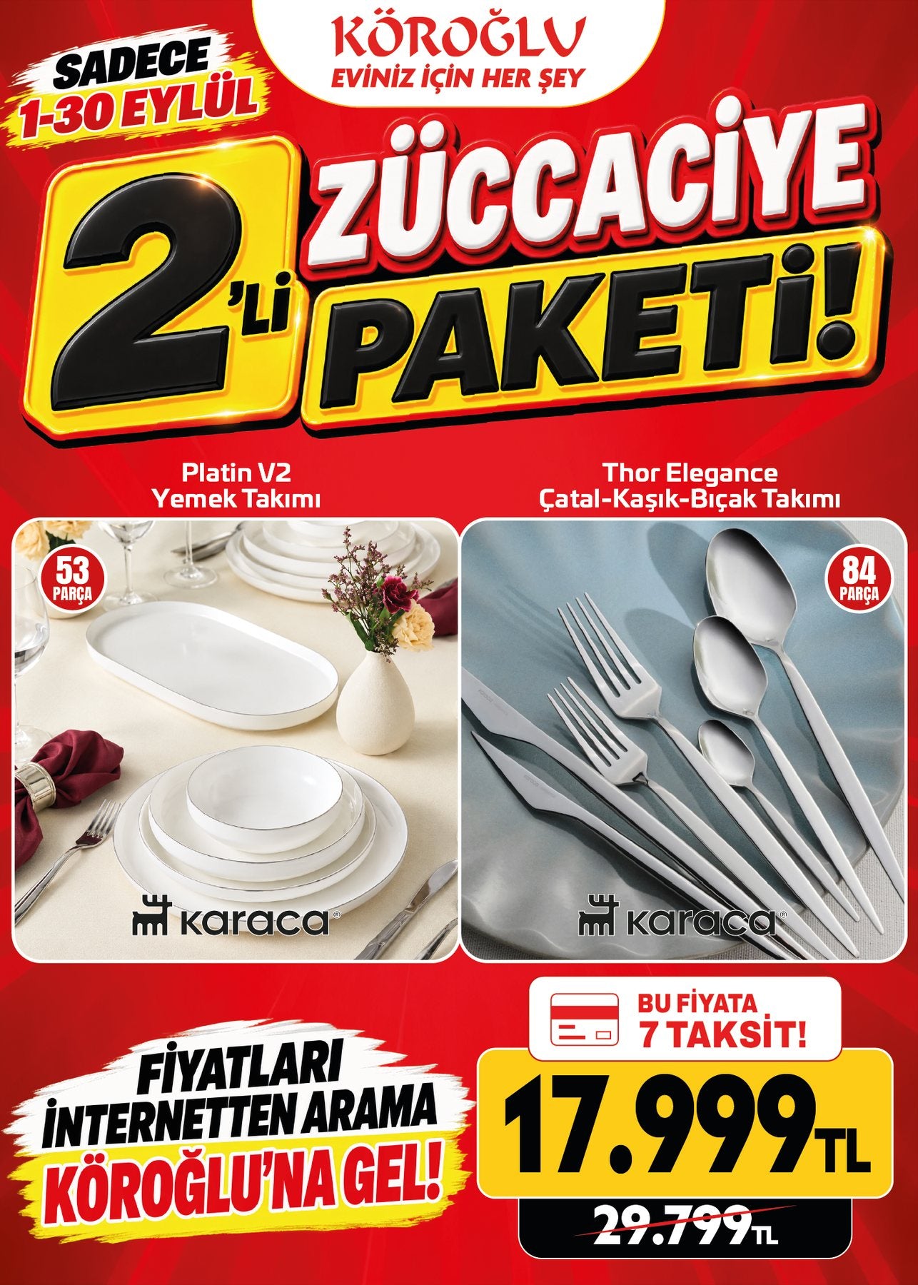 Karaca Platin V2 Yemek ve That Elegance Çatal Kaşık Paketi