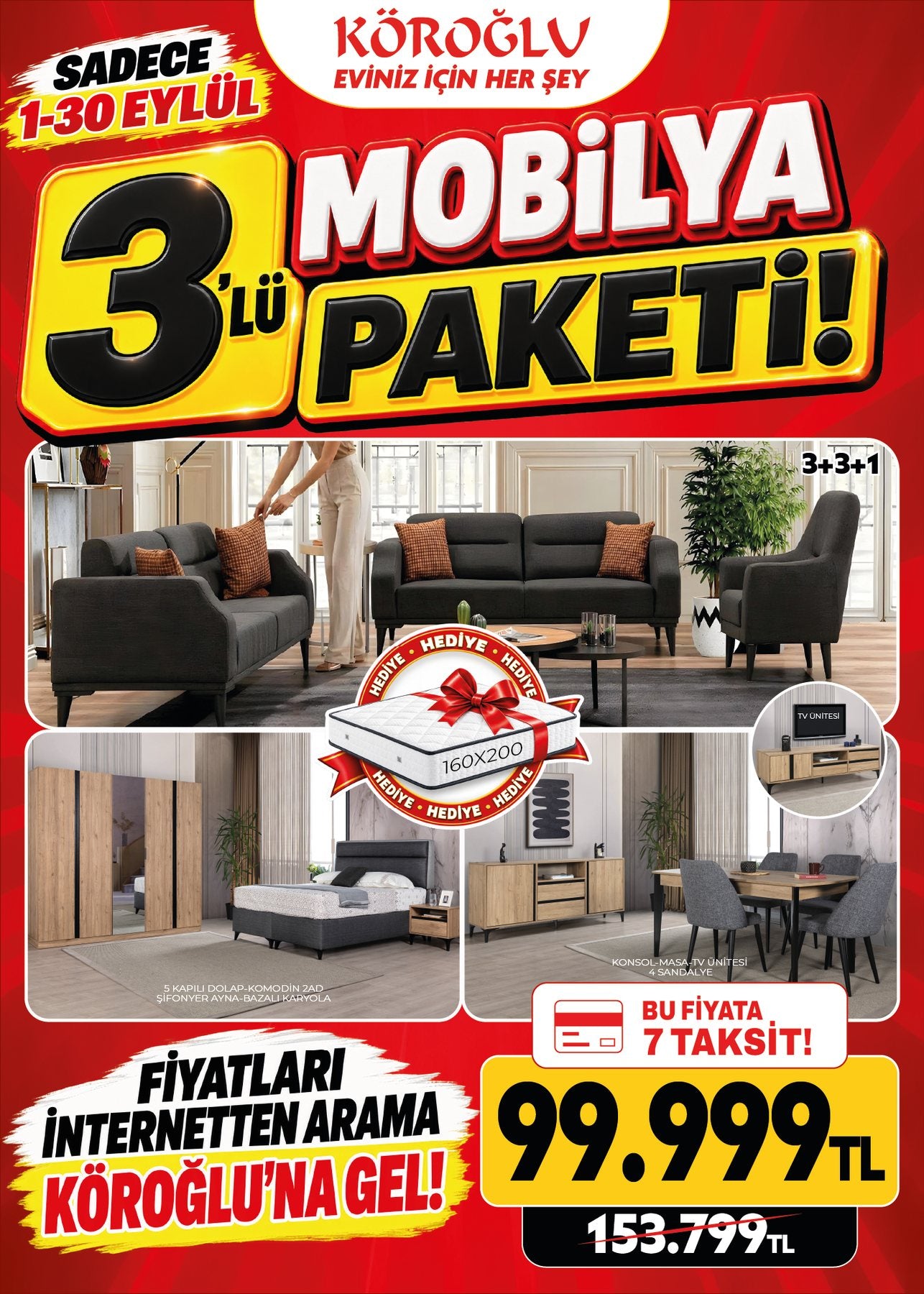 Mobilya Paketi 3'lü Model 1