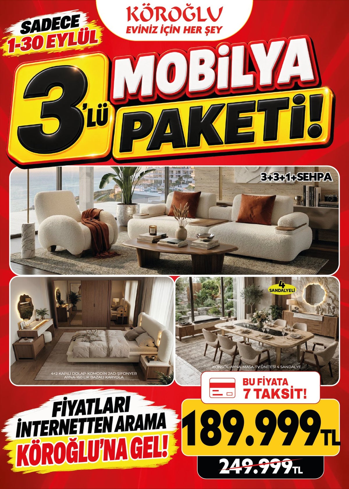Sehpa Hediyeli Mobilya Paketi 3'lü Main image