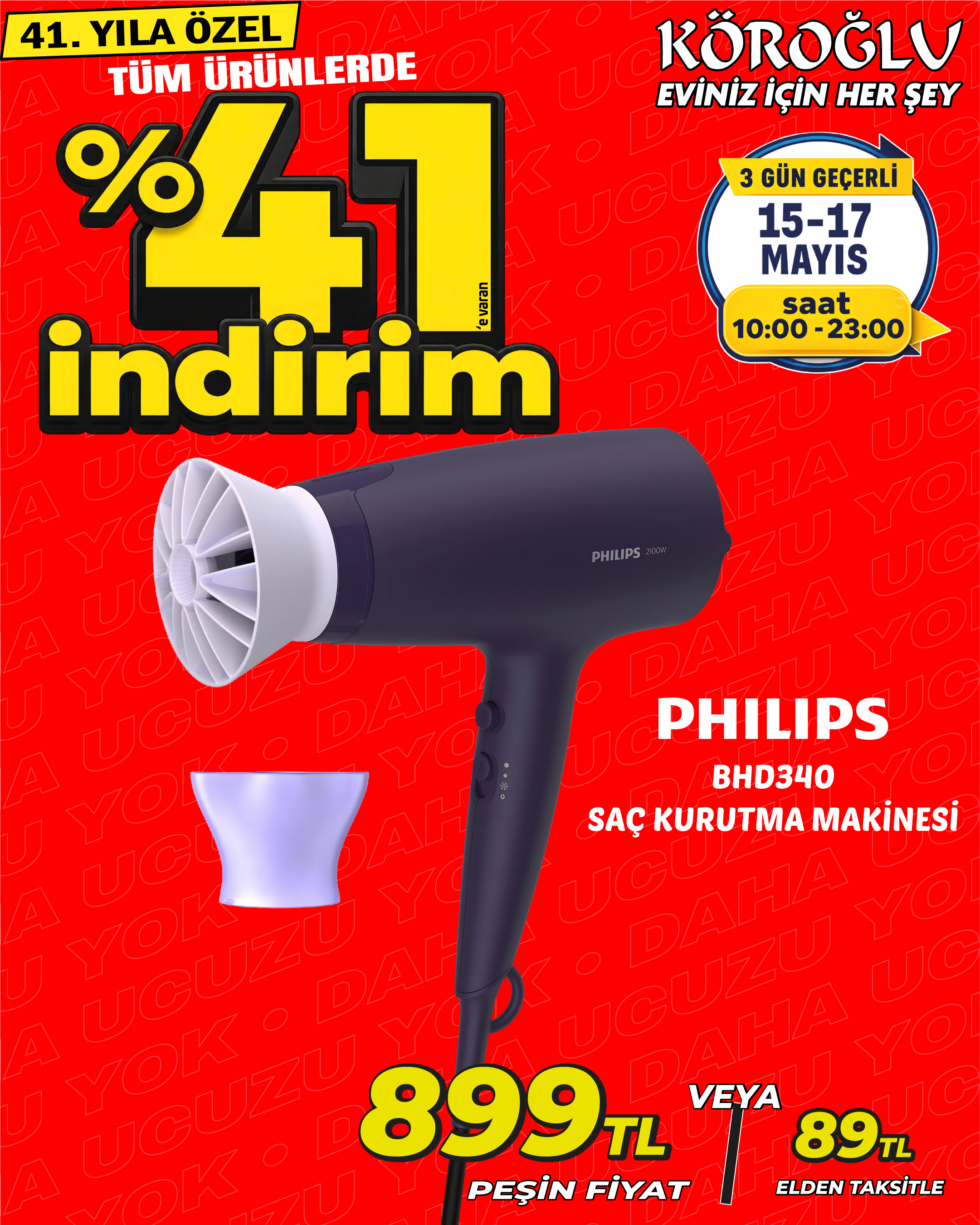 Philips BHD340 Saç Kurutma Makinesi Main image