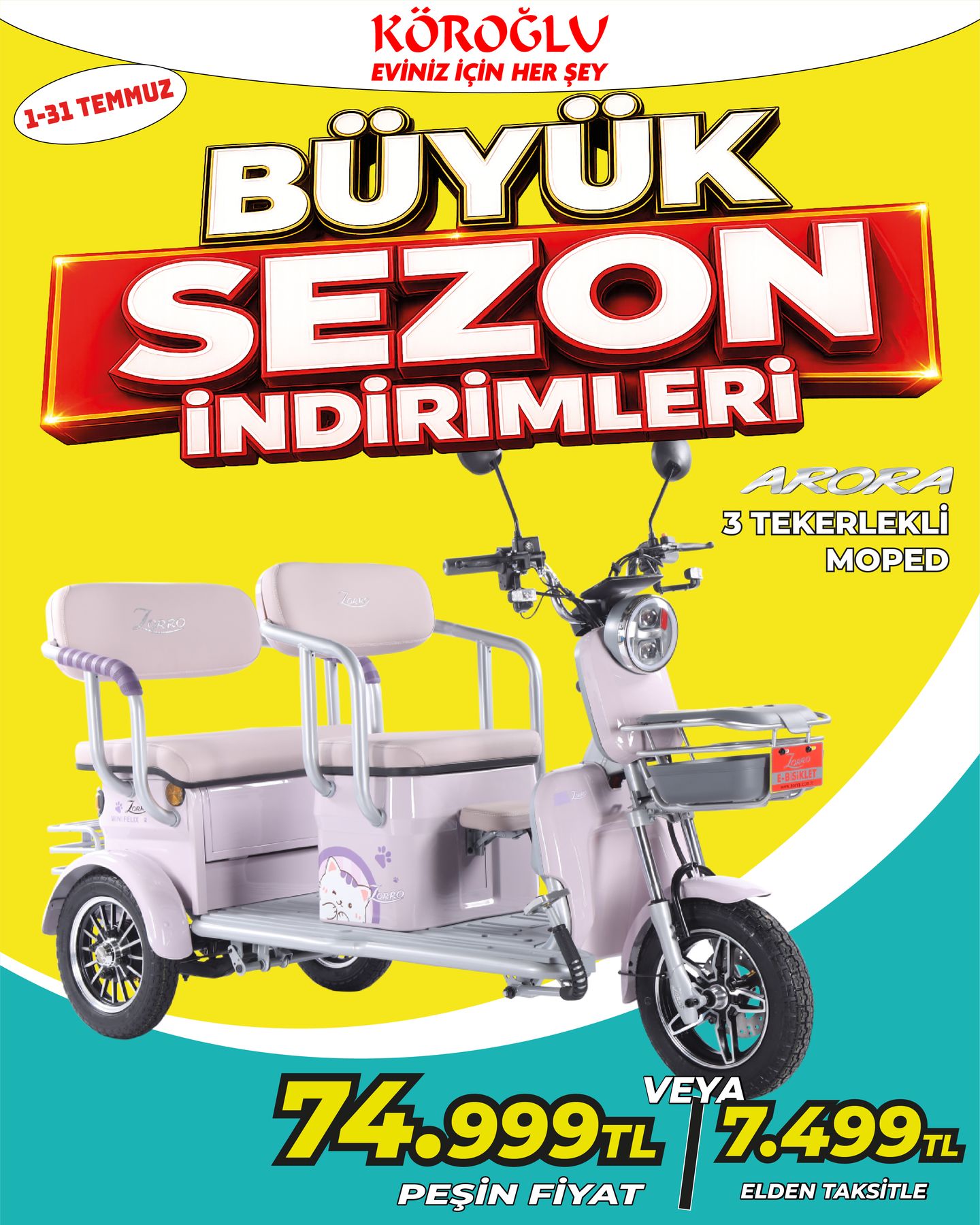 3 Tekerlekli Moped