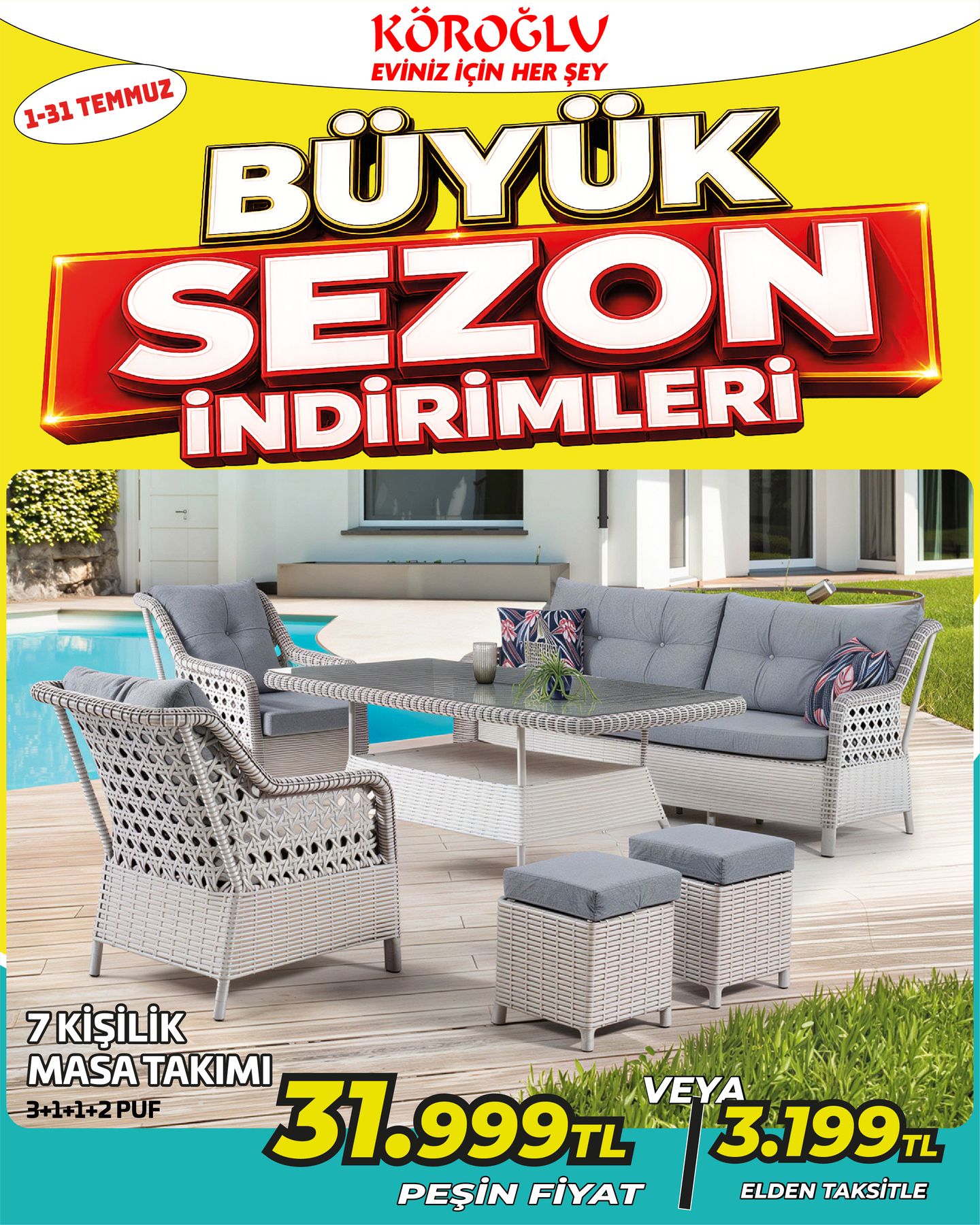 7 Kişilik Masa Takımı