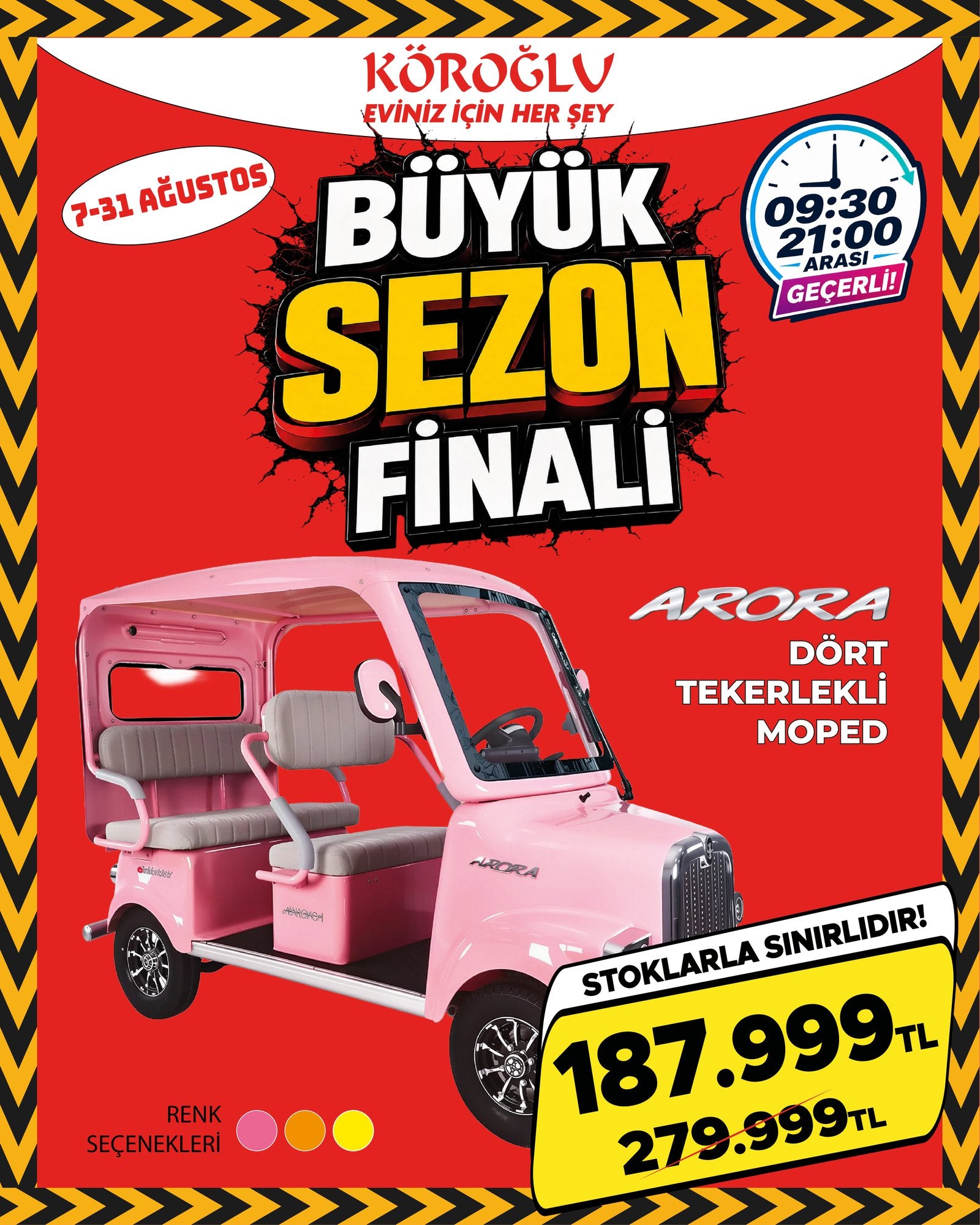 Arora Dört Tekerlekli Moped