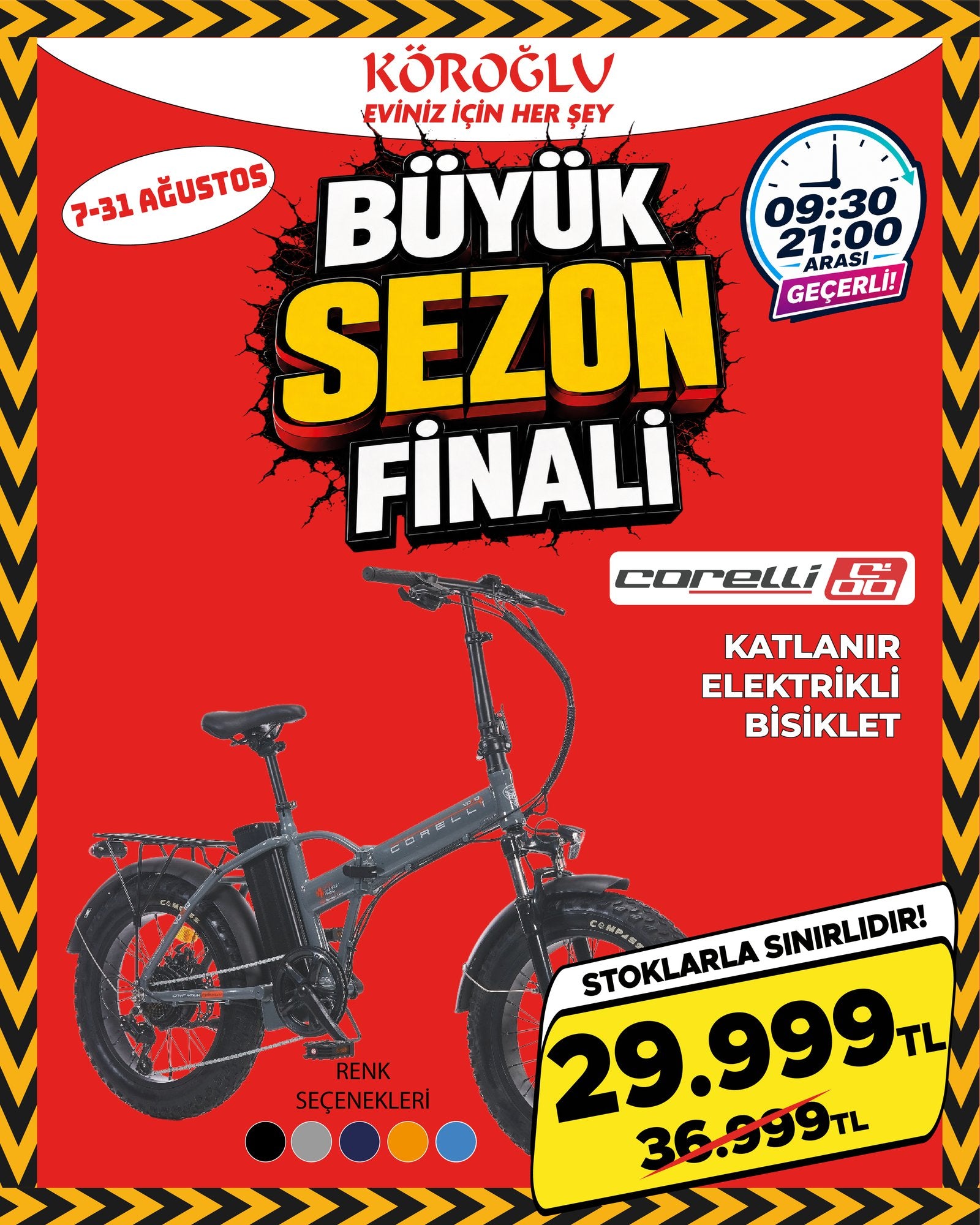 Corelli Katlanır Elektrikli Bisiklet Main image