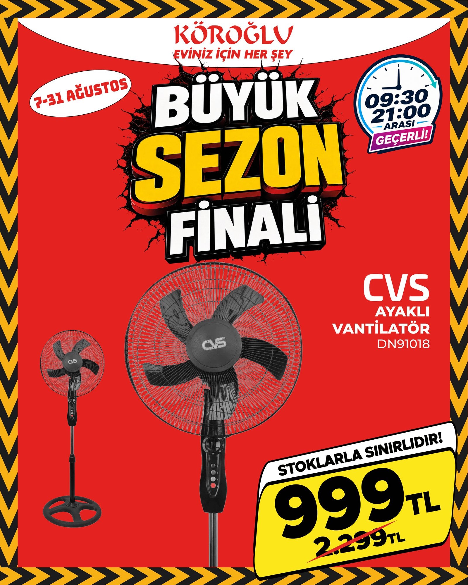 CVS Ayaklı Vantilatör DN 91018 Main image