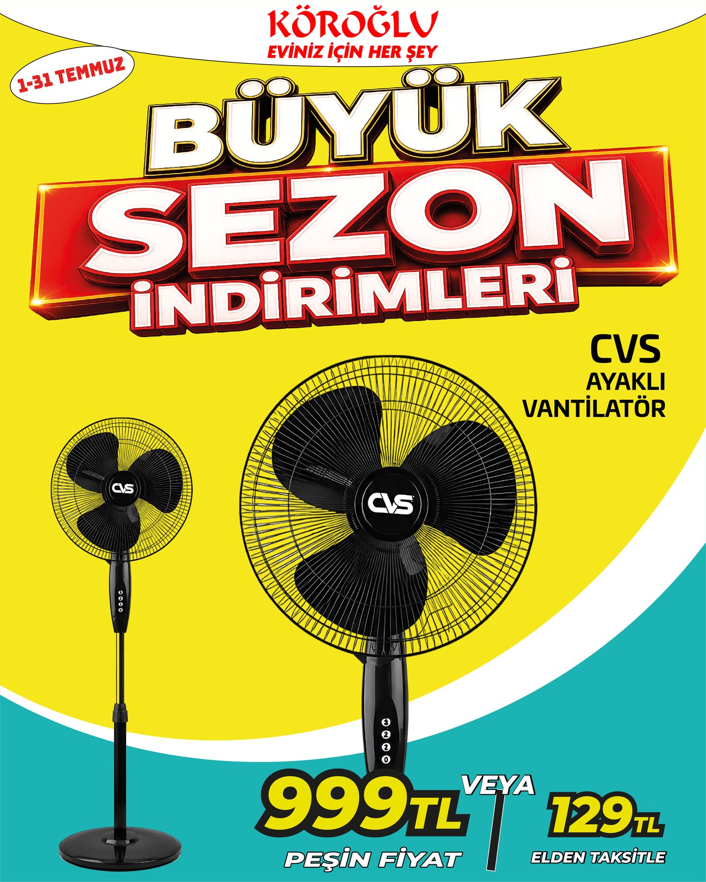 CVS Ayaklı Vantilatör Main image