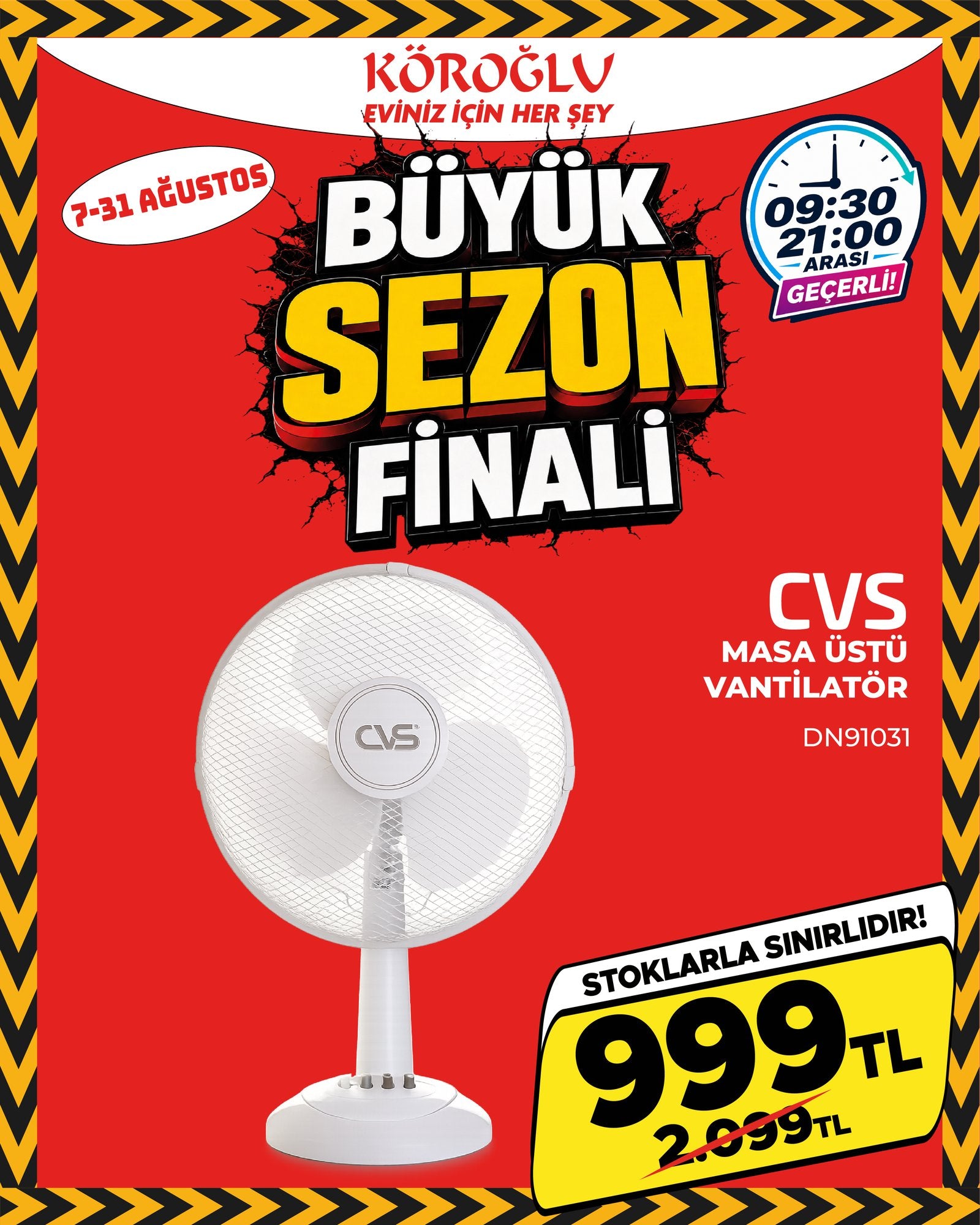CVS Masa Üstü Vantilatör DN 91031 Main image