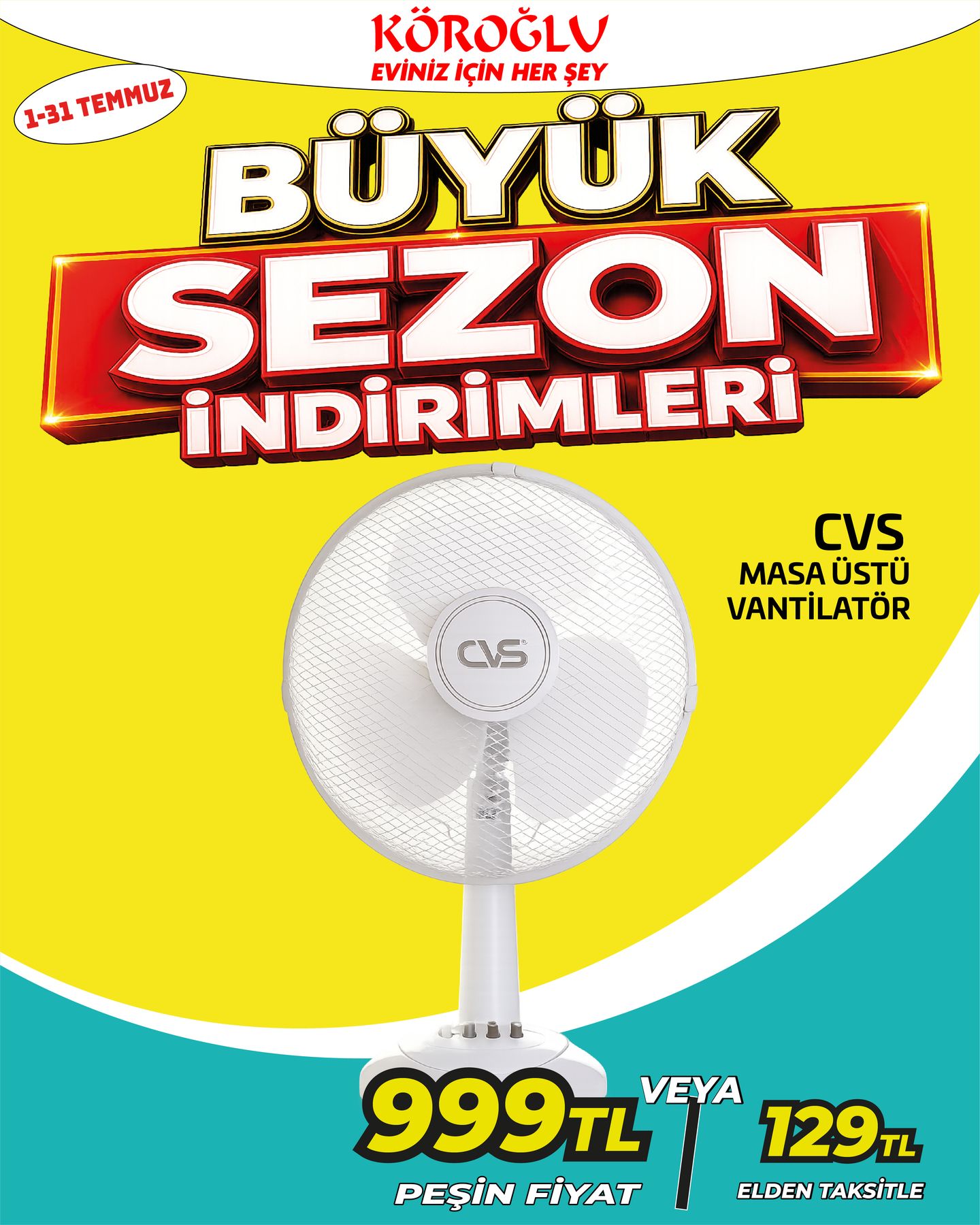 CVS Masaüstü Vantilatör