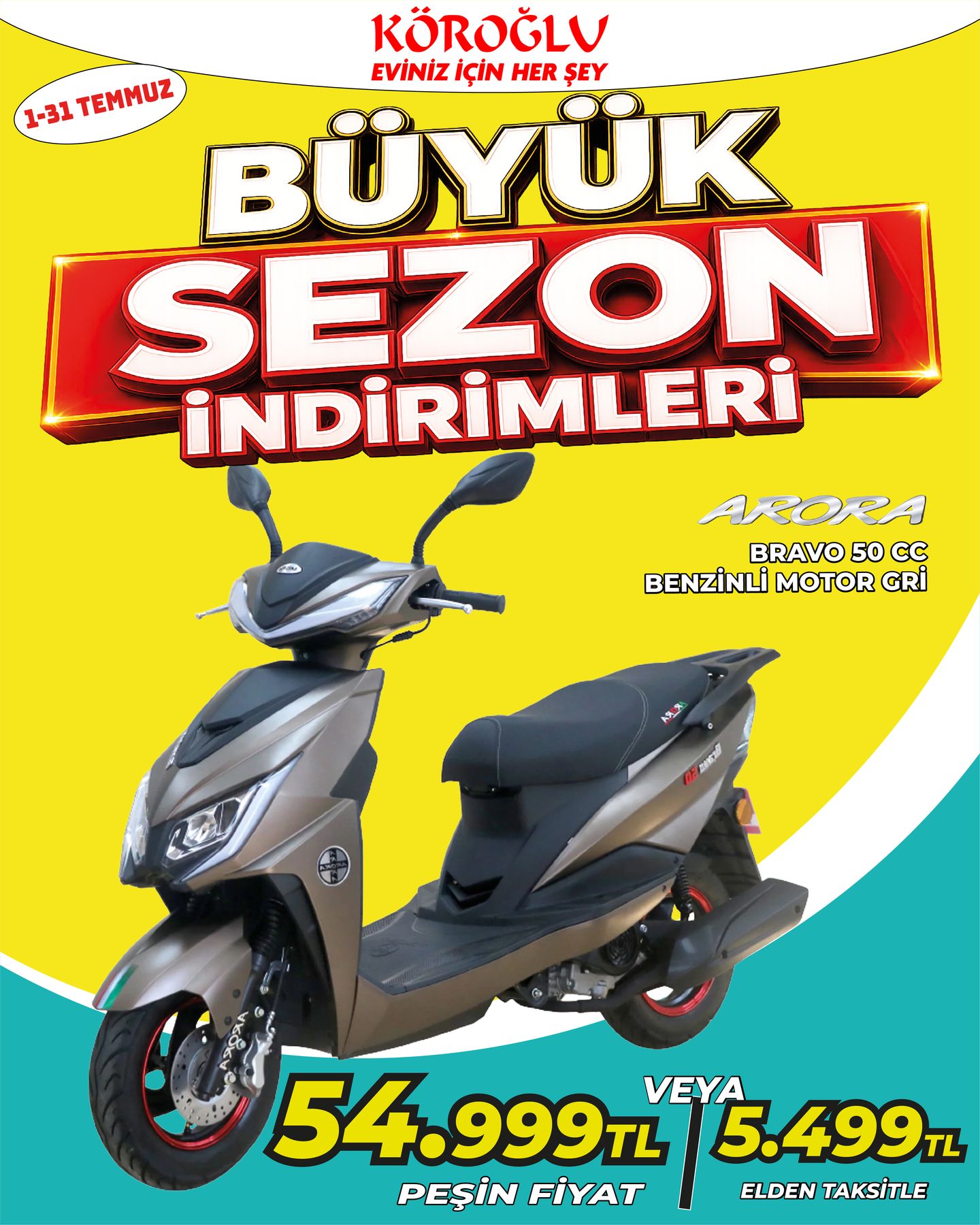 Kuba Bravo 50 CC Benzinli Motor