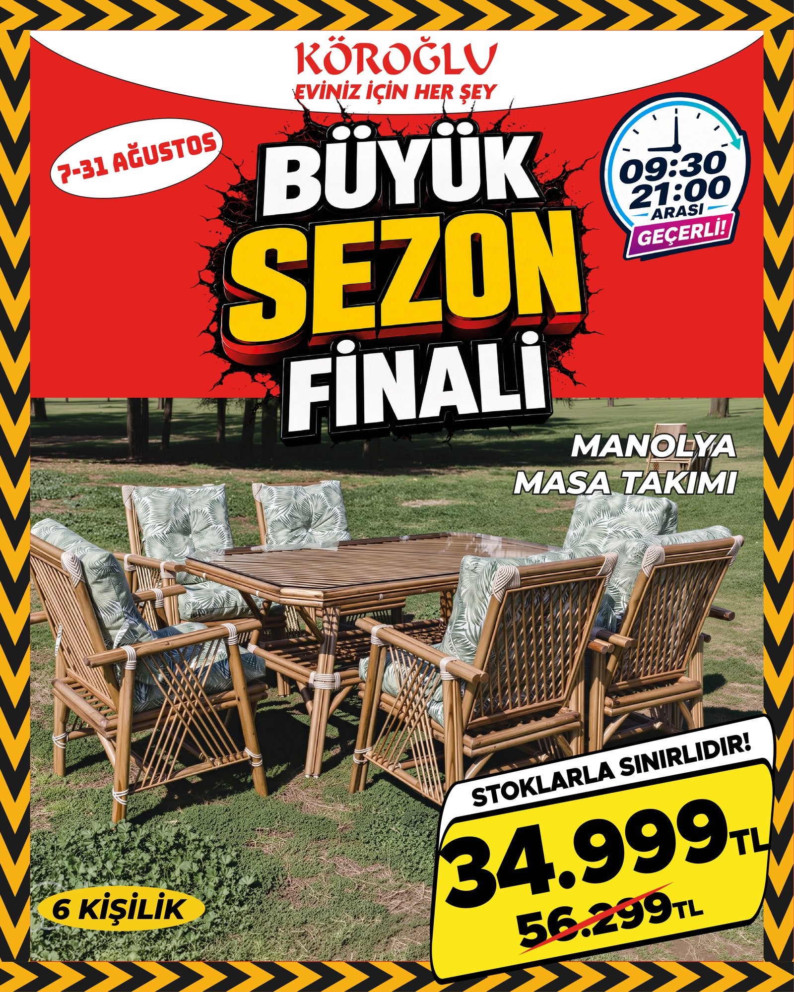 Manolya Masa Takımı 6 Kişilik Main image