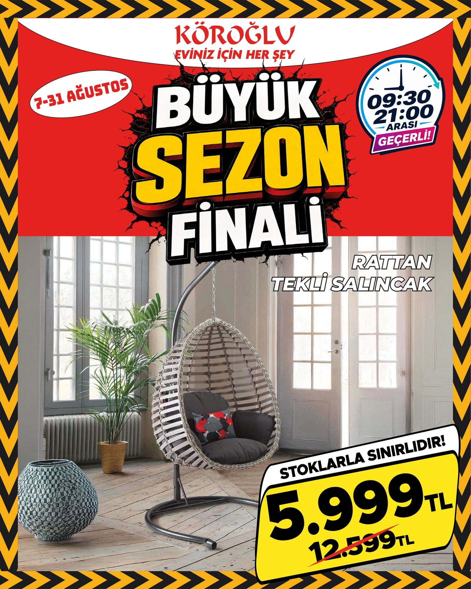 Rattan Tekli Salıncak Main image