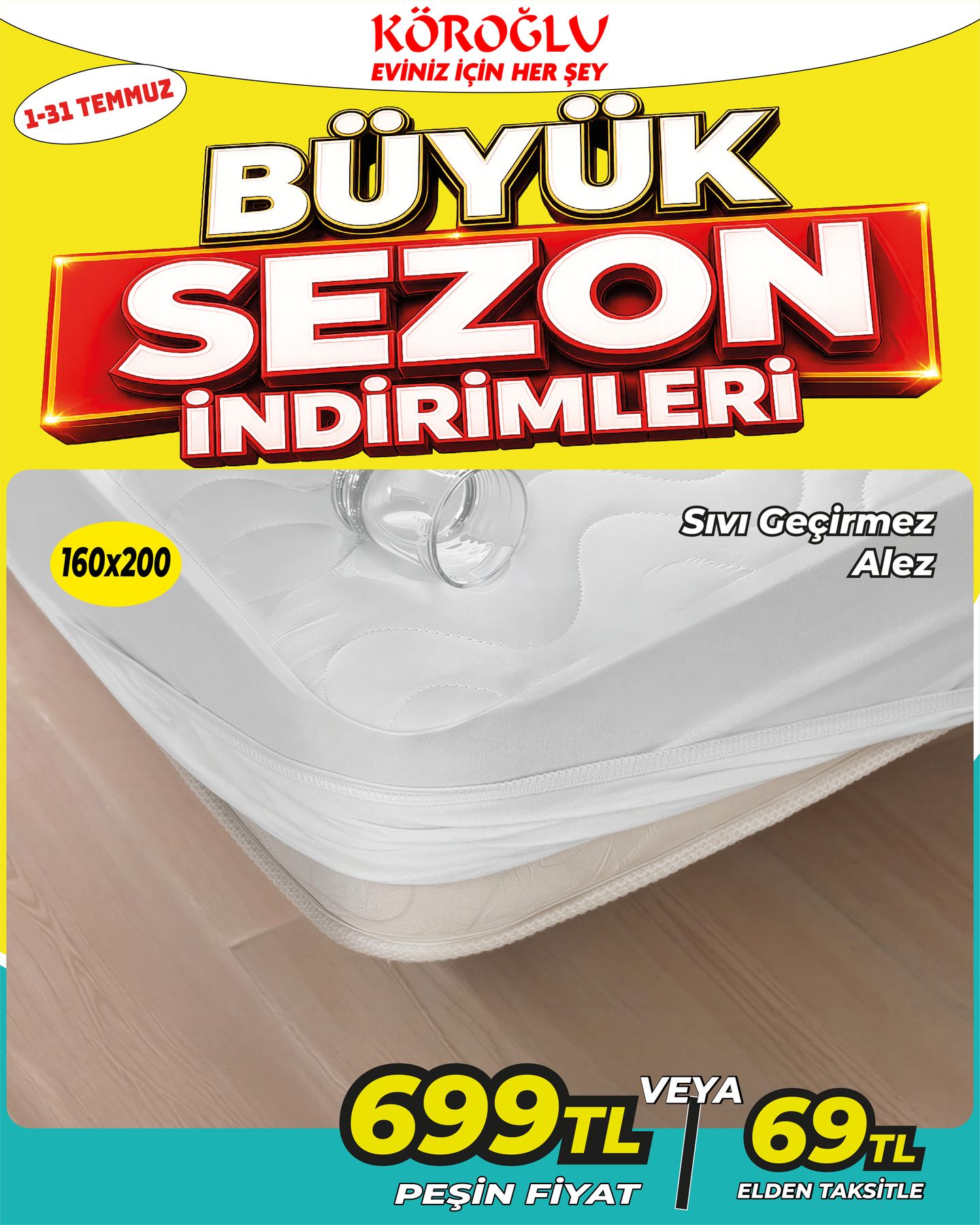 Sıvı Geçirmez Alez 160x200 Main image