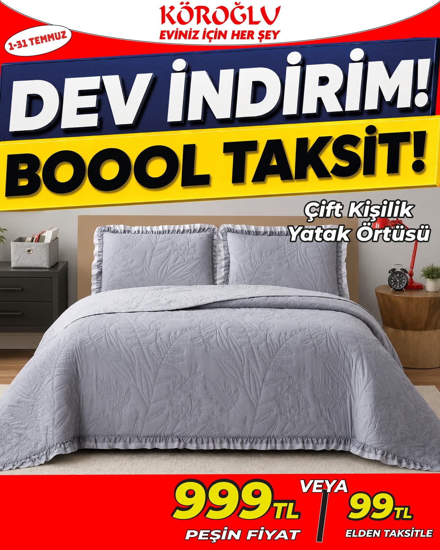 Çift Kişilik Yatak Örtüsü Main image