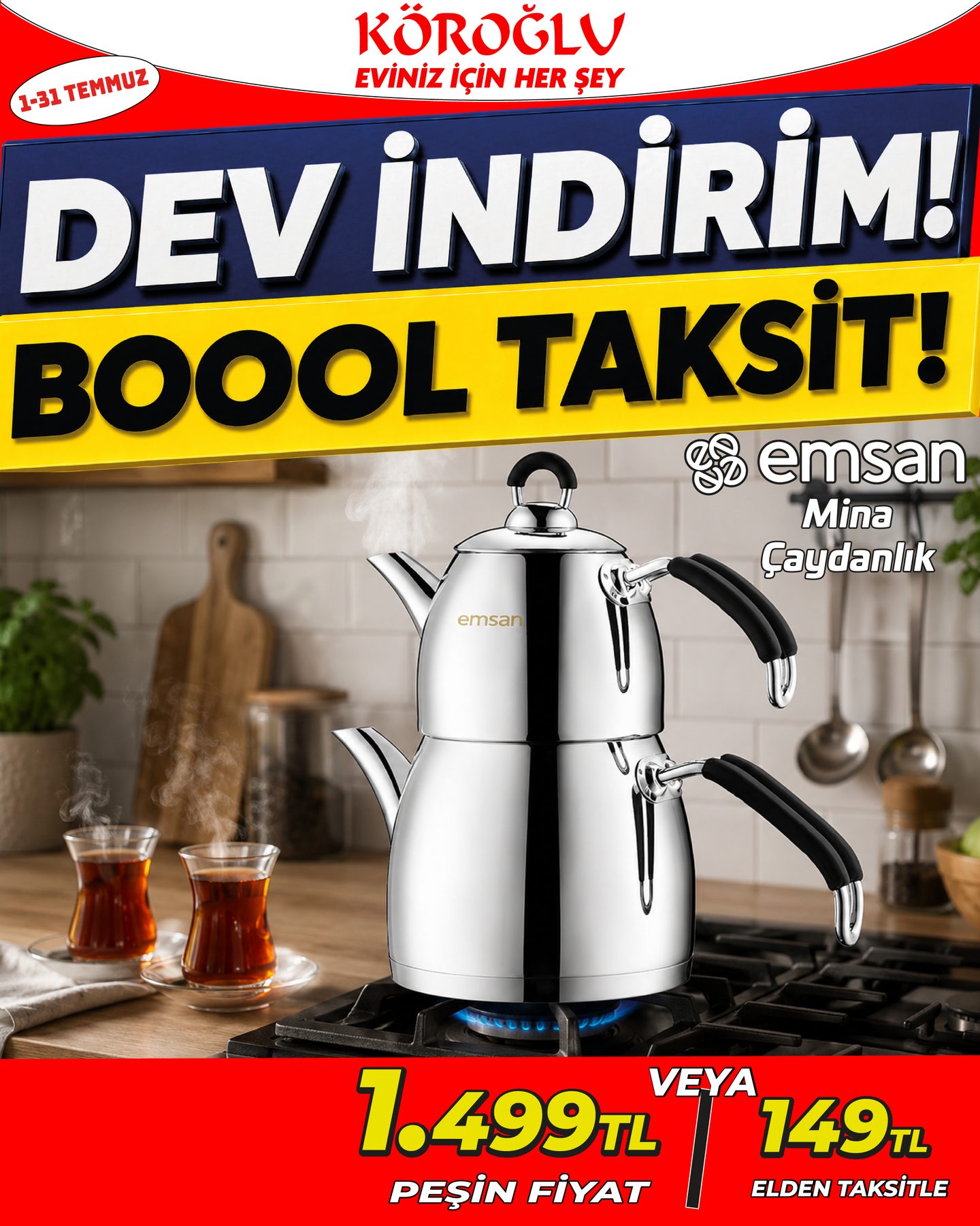 Emsan Mina Çaydanlık
