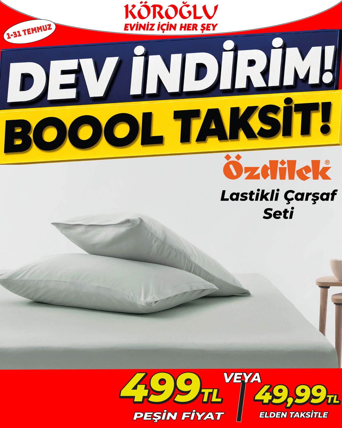 Özdilek Lastikli Çarşaf Seti