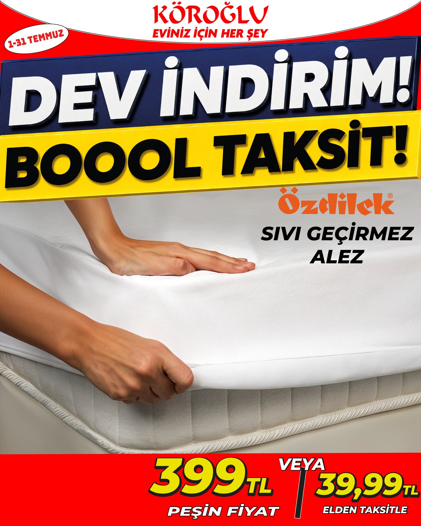 Özdilek Sıvı Geçirmez Alez